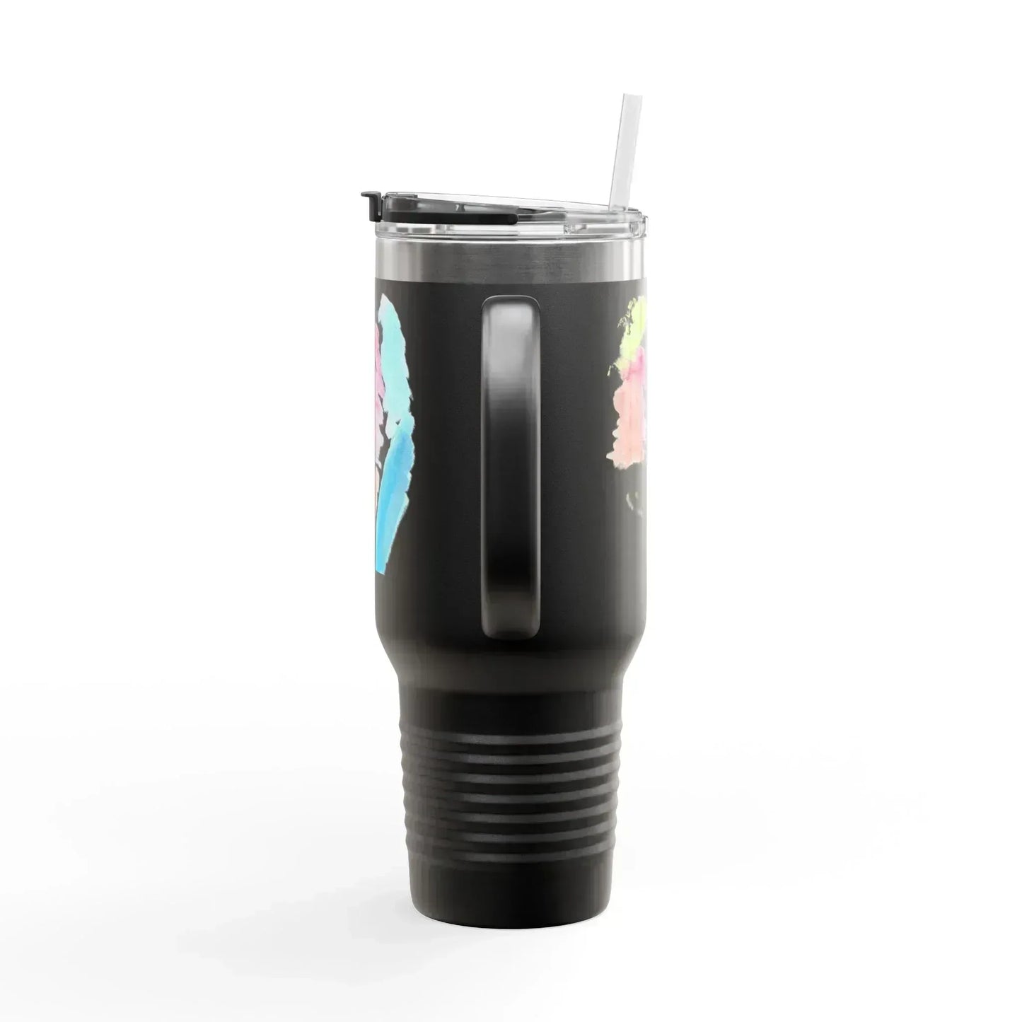 40oz Insulated Travel Mug – Aurora Pastel Watercolor Design - Laure Leprince - Artiste Peintre