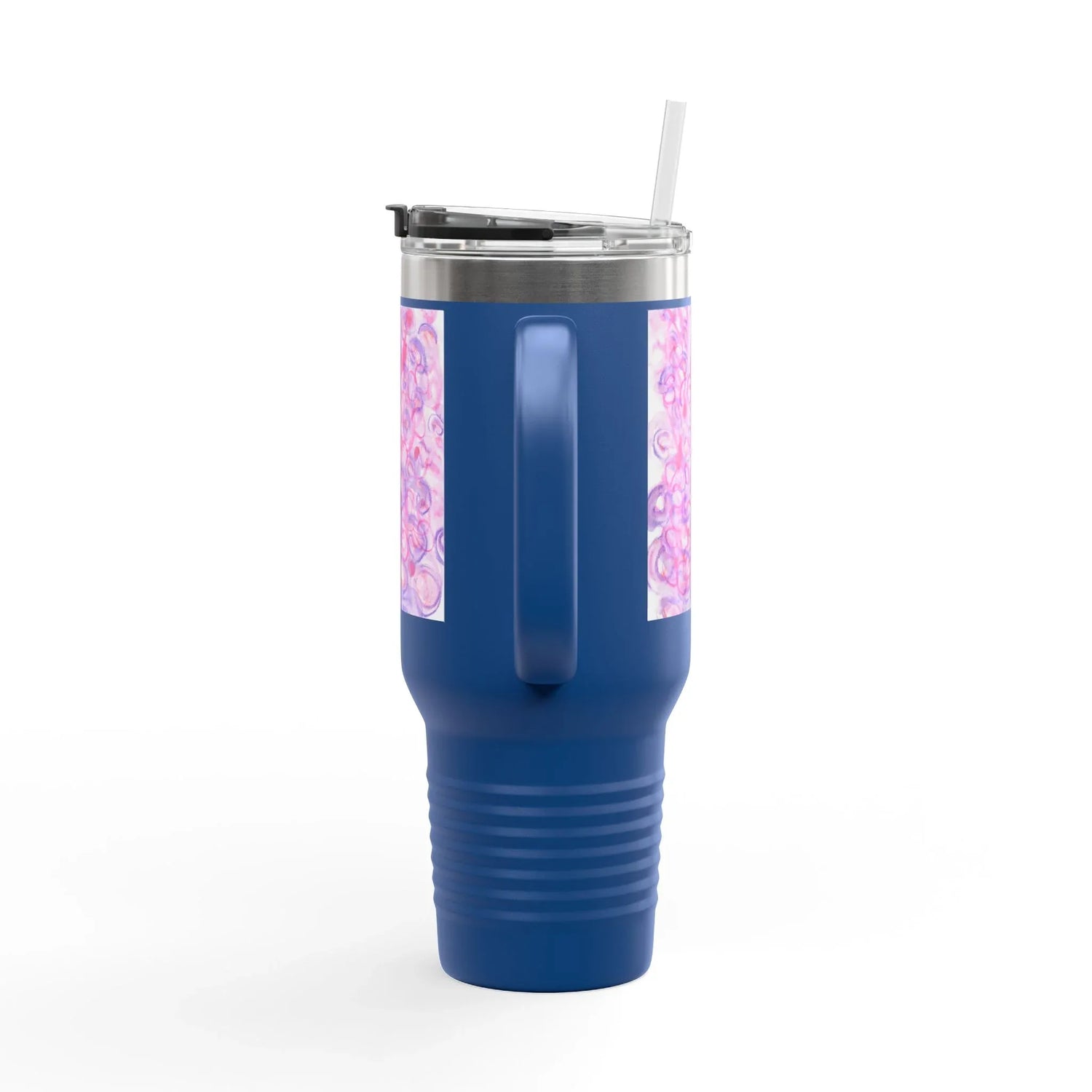 40oz Insulated Travel Mug – Floraison Intime Watercolor Design - Laure Leprince - Artiste Peintre