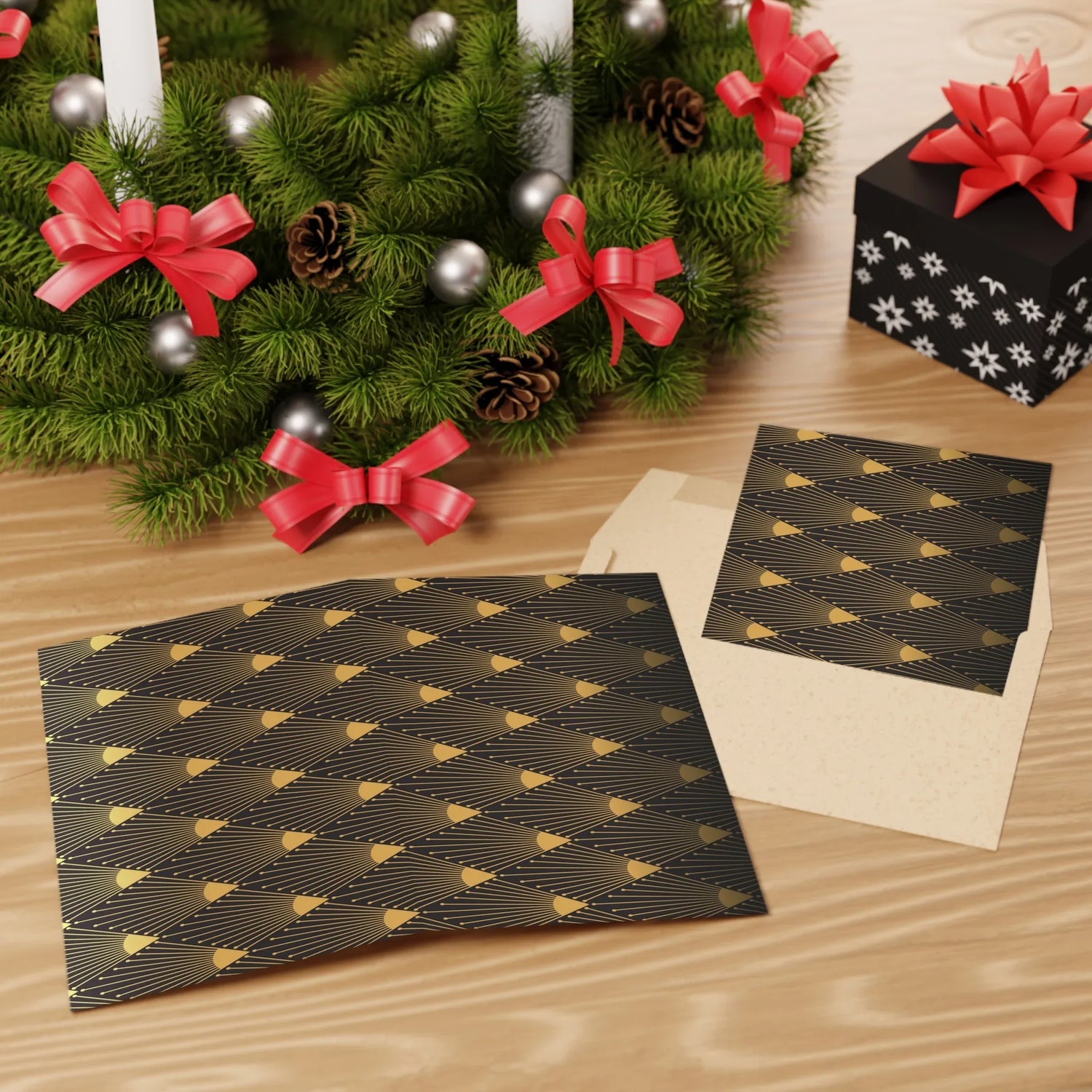 Art Deco Patterns #20 Leaf Greeting Card - Elegant - Laure Leprince - Artiste Peintre