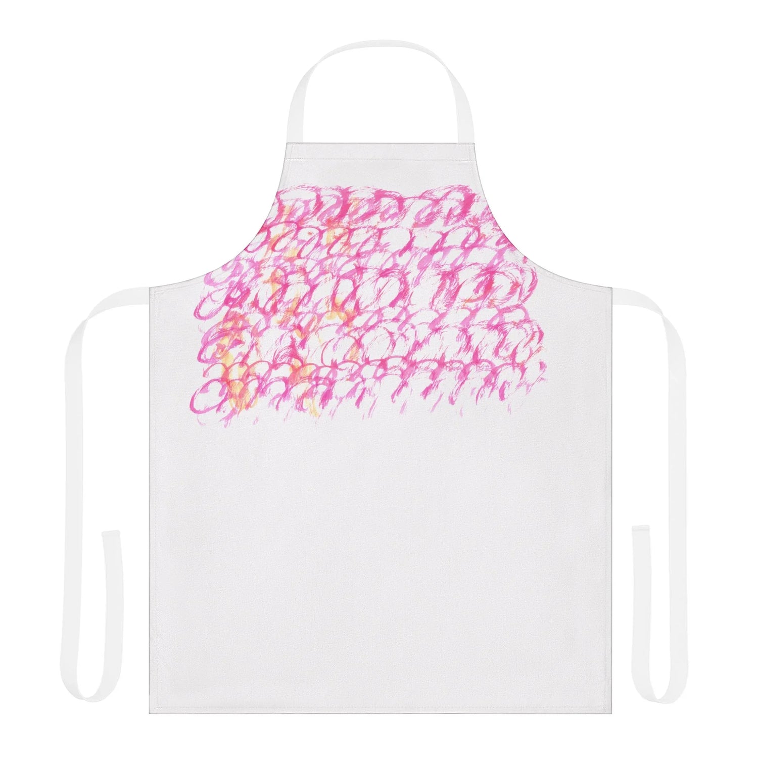Abstract Apron Pink Waves – Artistic Kitchen Chef Gift - Laure Leprince - Artiste Peintre