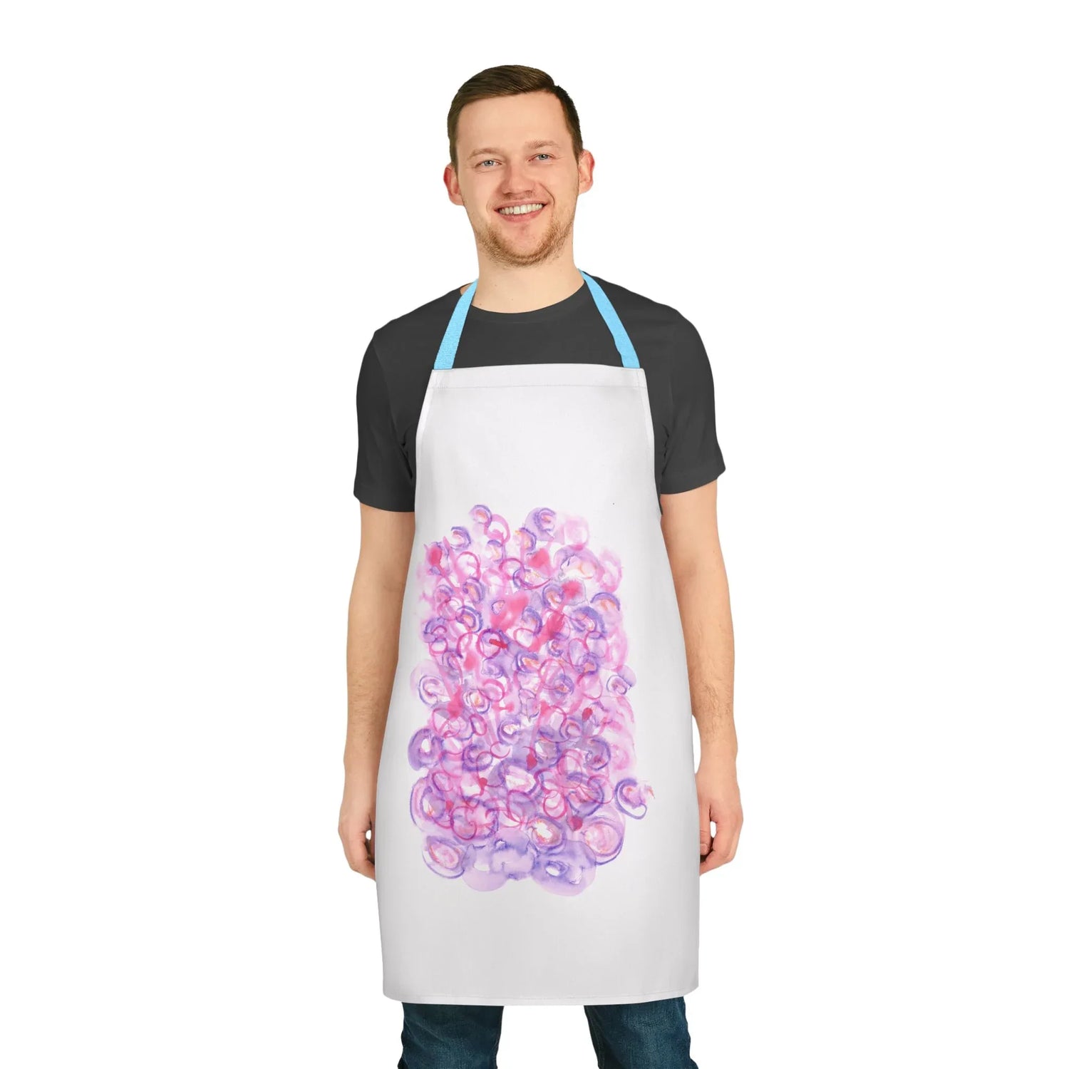 Abstract Apron Floraison Intime – Artistic Kitchen Chef Gift - Laure Leprince - Artiste Peintre