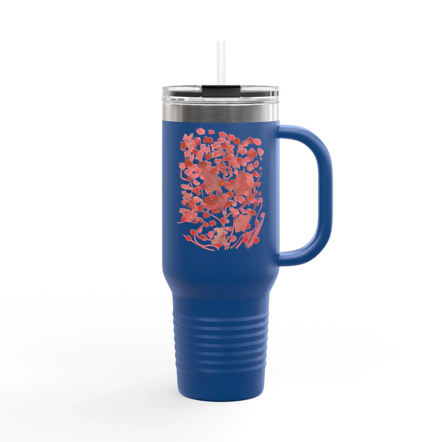 40oz Insulated Travel Mug – Bois de Rubis Watercolor Design - Laure Leprince - Artiste Peintre
