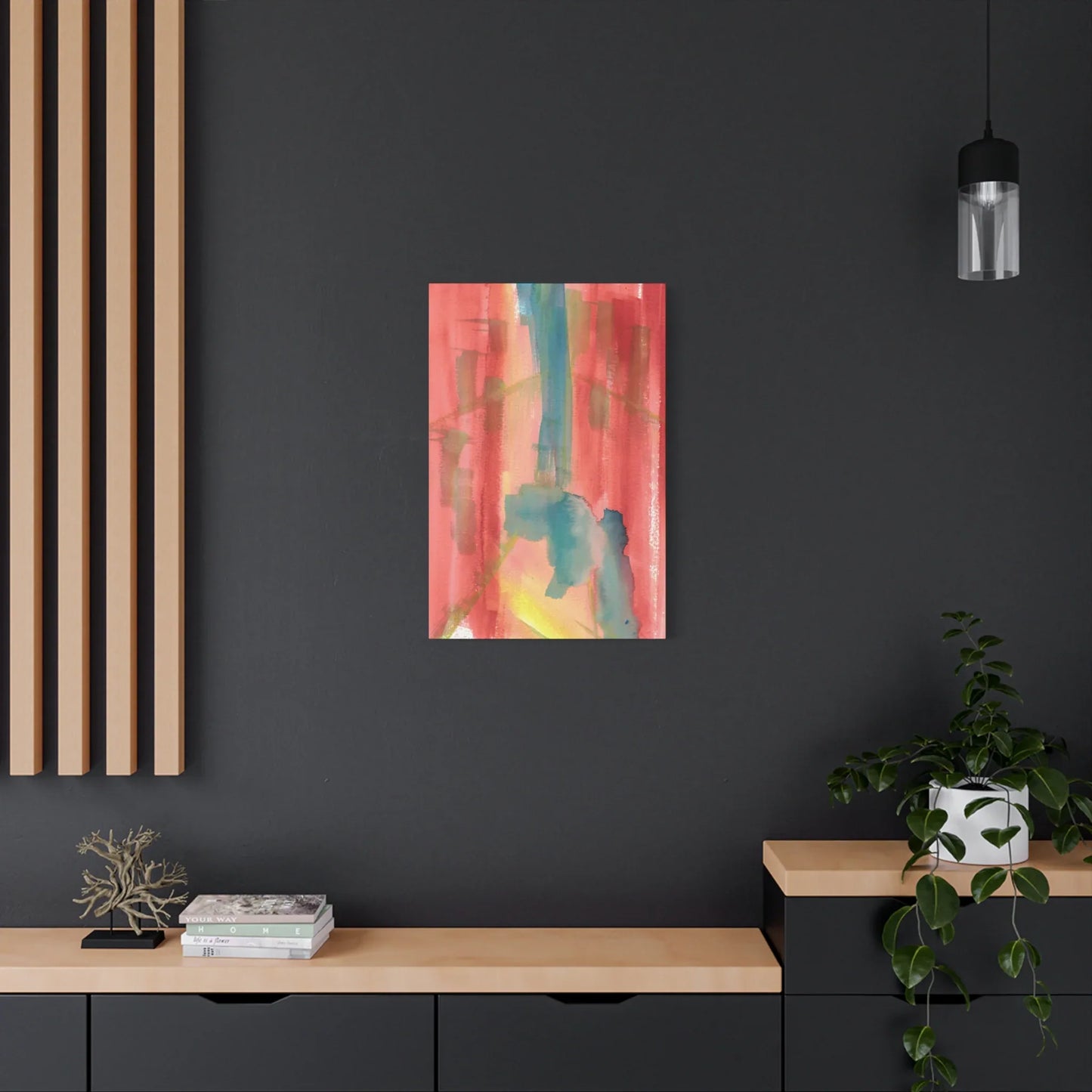 Abstract Watercolor Canvas Art Color Surge – Coastal Elegance & Sustainable Design - Laure Leprince - Artiste Peintre