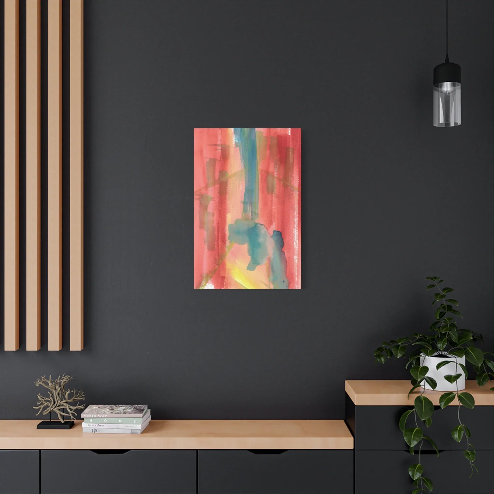Abstract Watercolor Canvas Art Color Surge – Coastal Elegance & Sustainable Design - Laure Leprince - Artiste Peintre