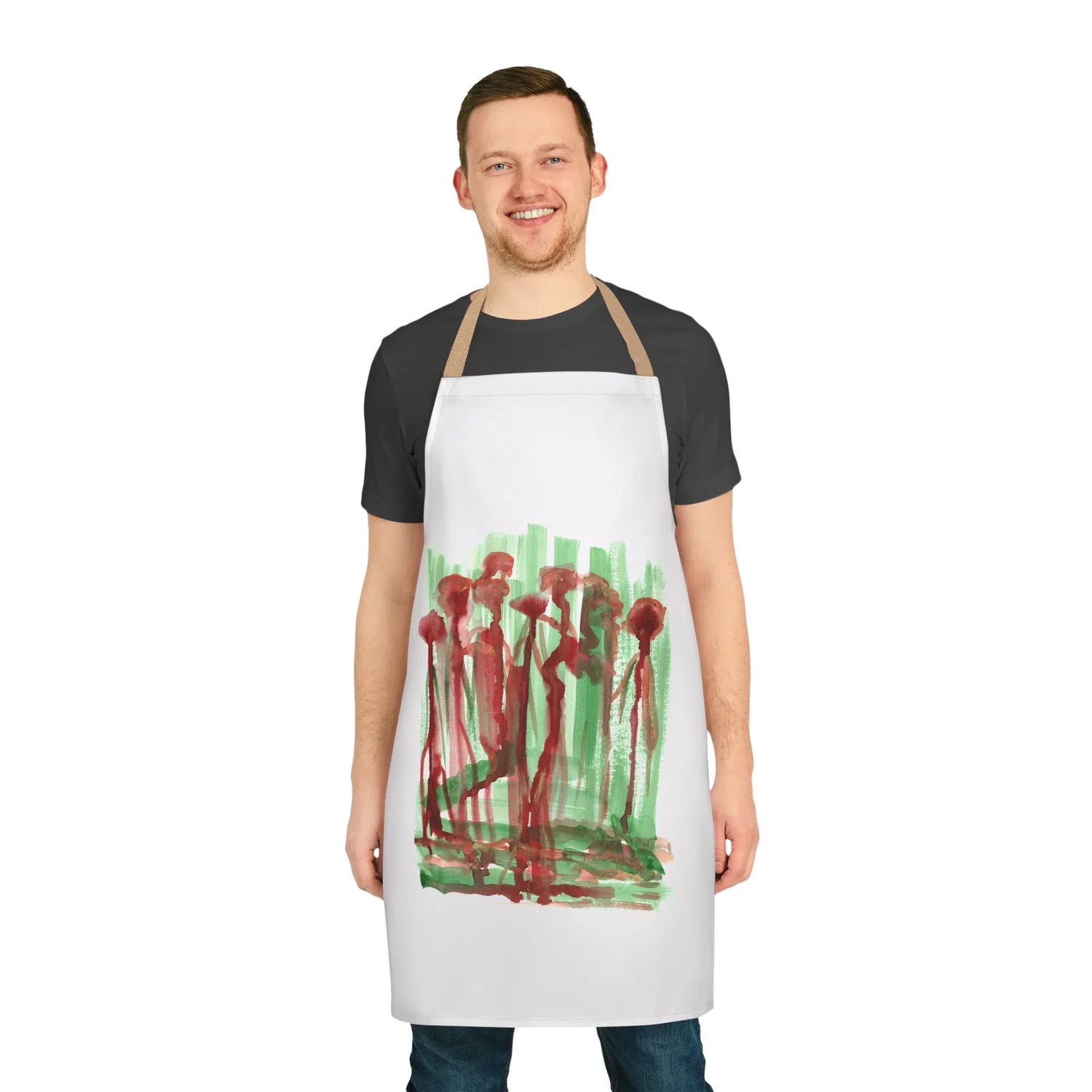 Abstract Apron Forest Choir – Artistic Kitchen Chef Gift - Laure Leprince - Artiste Peintre