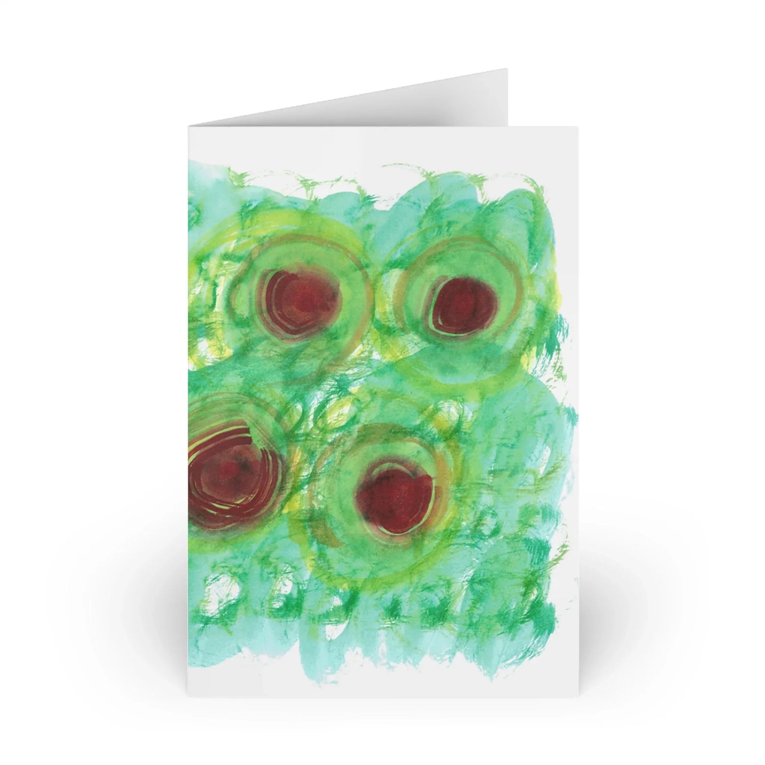 Deco Green Echo #16 Leaf Greeting Card - Elegant - Laure Leprince - Artiste Peintre