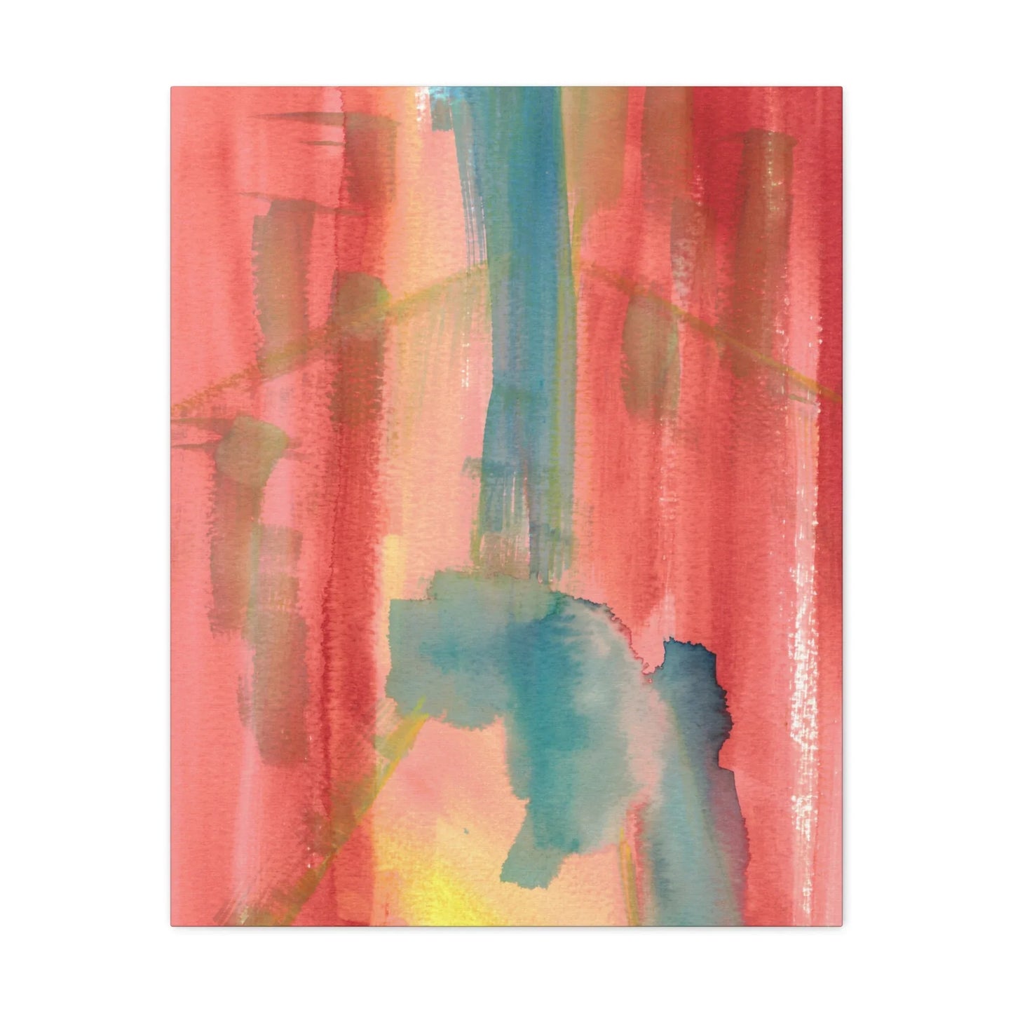 Abstract Watercolor Canvas Art Color Surge – Coastal Elegance & Sustainable Design - Laure Leprince - Artiste Peintre