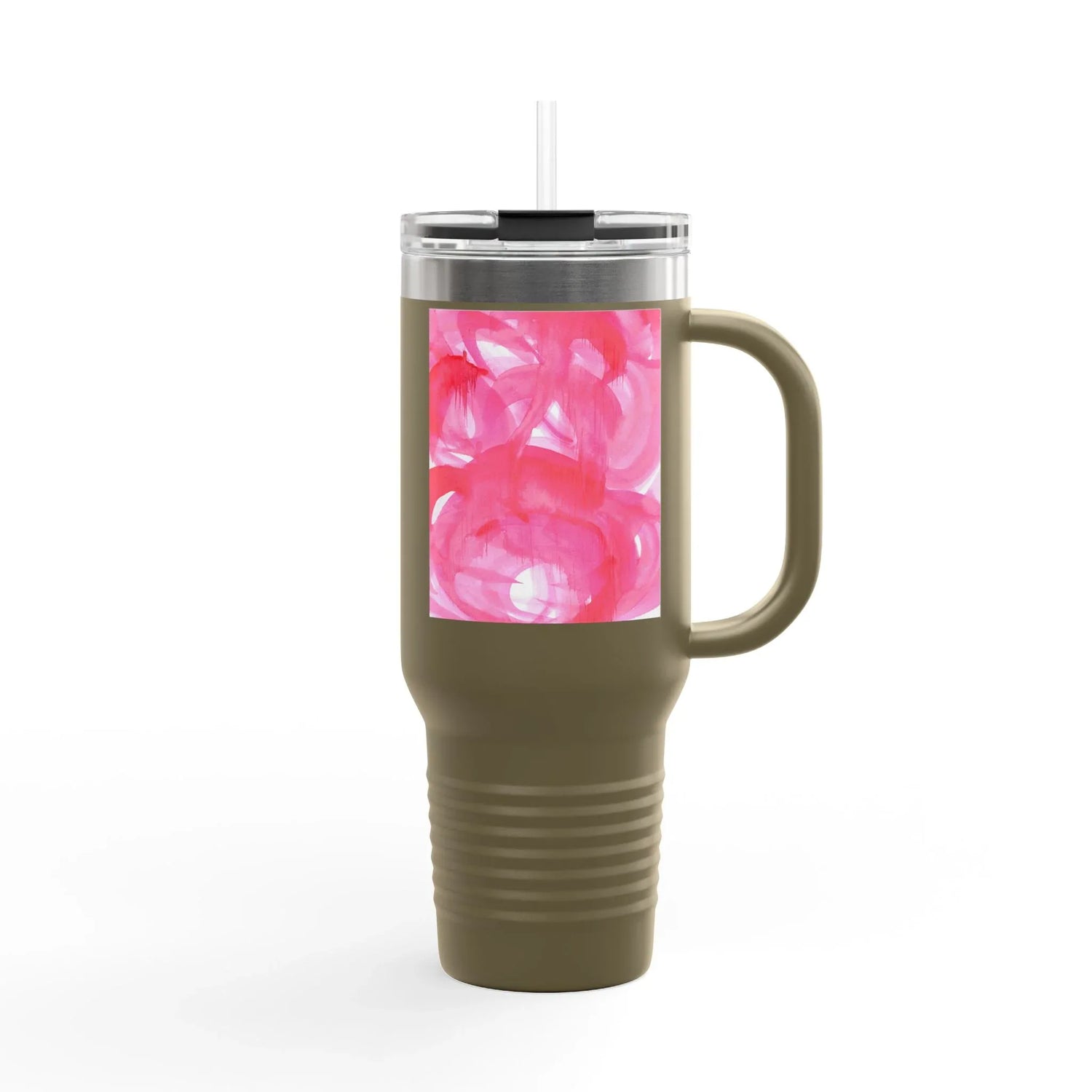 40oz Insulated Travel Mug – Ruy Drift Watercolor Design - Laure Leprince - Artiste Peintre