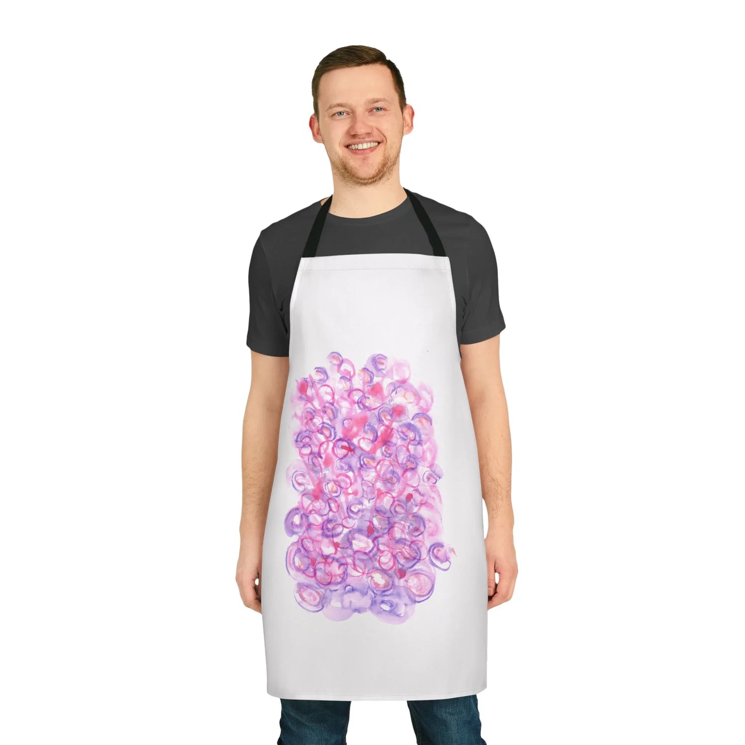 Abstract Apron Floraison Intime – Artistic Kitchen Chef Gift - Laure Leprince - Artiste Peintre