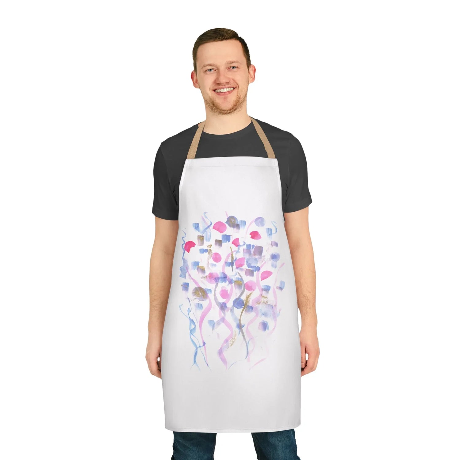 Abstract Apron Petal Drift– Artistic Kitchen Chef Gift - Laure Leprince - Artiste Peintre