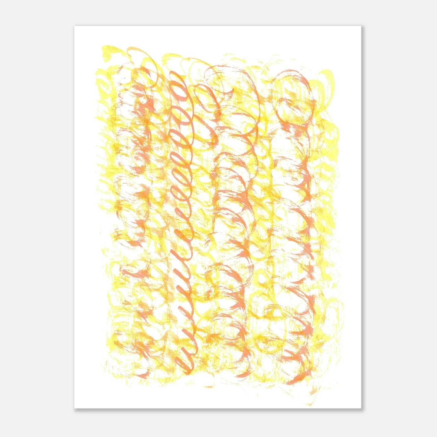 Affiche premium sur papier mat Yellow Waves – Art mural de qualité supérieure - Laure Leprince - Artiste Peintre