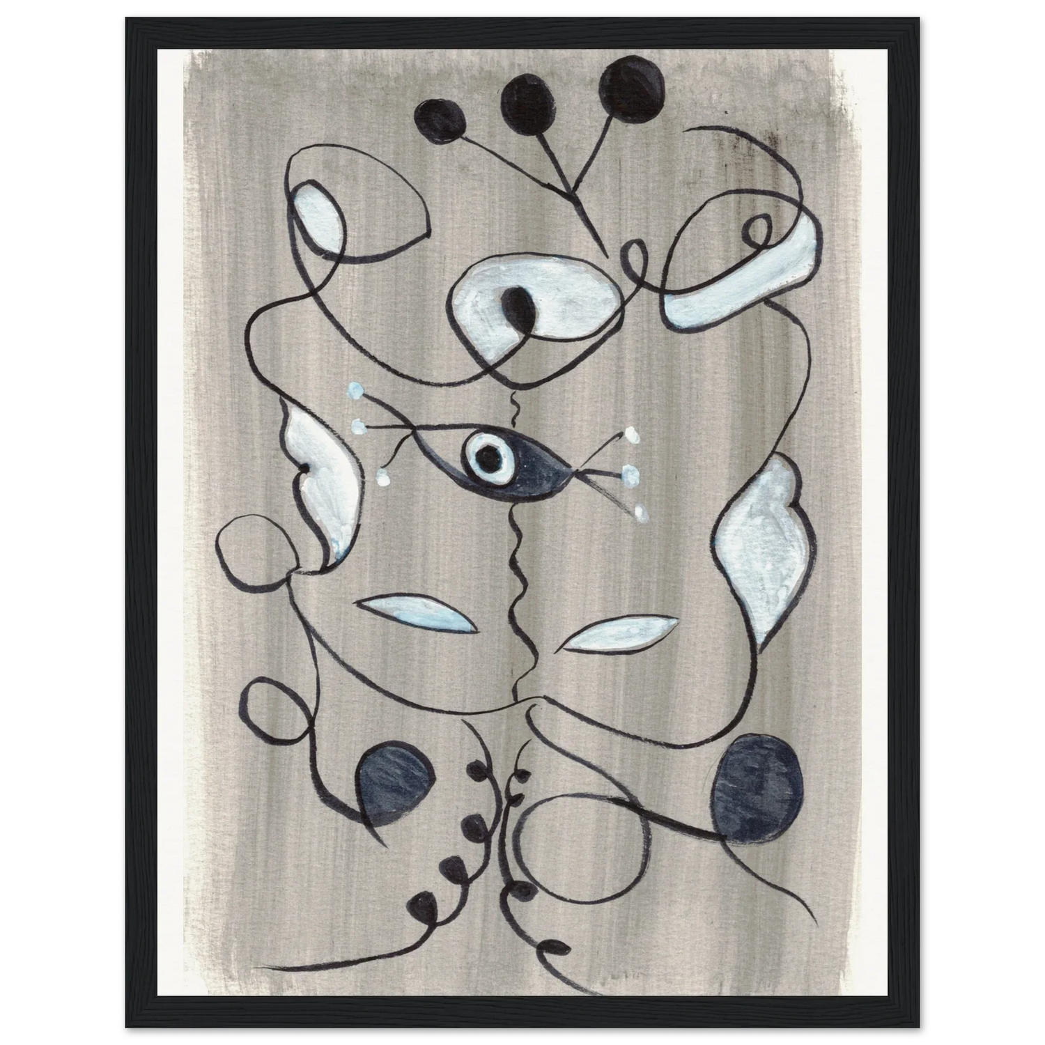 Affiche encadrée bois | Papier mat qualité musée | Aquarelle originale Laure Leprince - Laure Leprince - Artiste Peintre