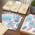 Masque Watercolor Leaf Greeting Card - Elegant