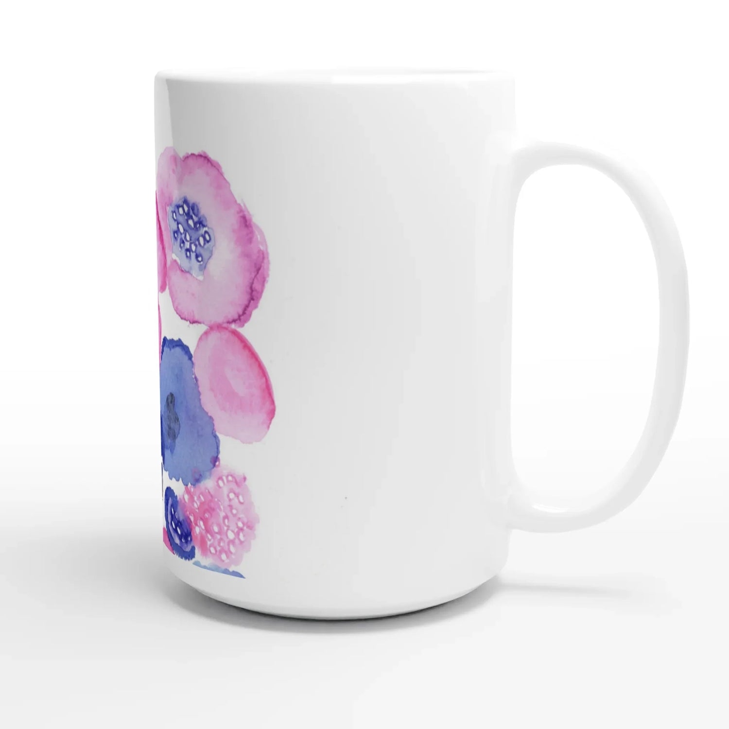 Mug en céramique blanche 44 cl boreales – Grand format, design et qualité durable - Laure Leprince - Artiste Peintre