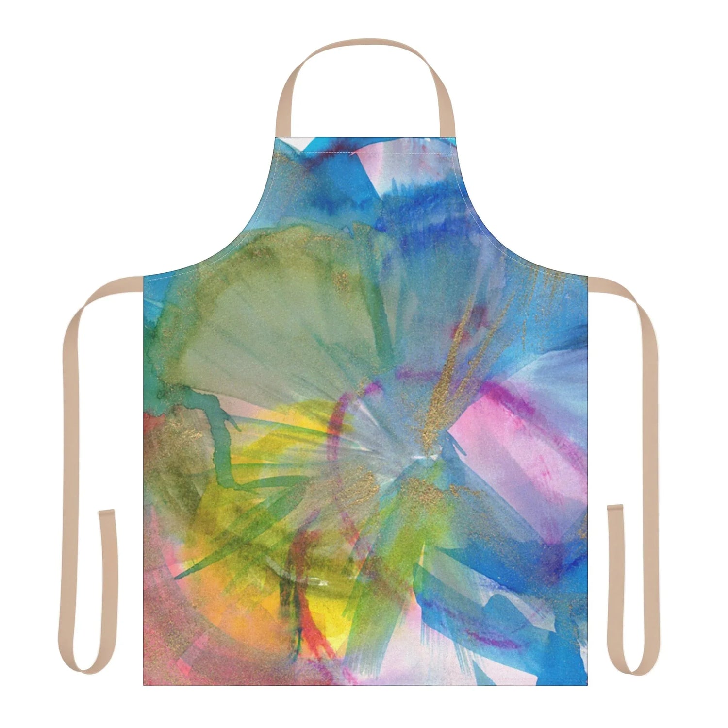 Abstract Apron Crystal Bloom– Artistic Kitchen Chef Gift - Laure Leprince - Artiste Peintre