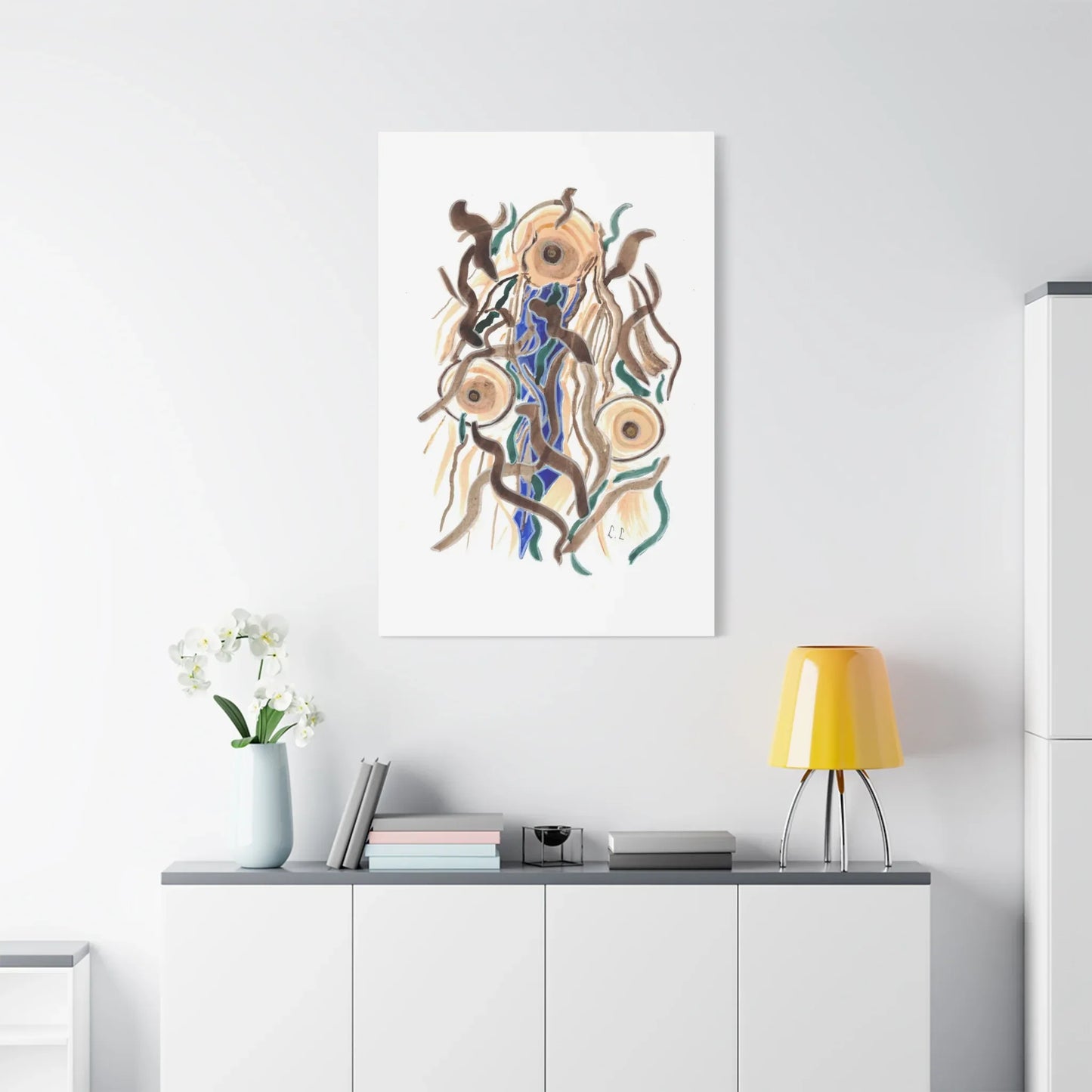 Abstract Cometes Brushstroke Canvas Print — Modern Coastal Wall Art - Laure Leprince - Artiste Peintre