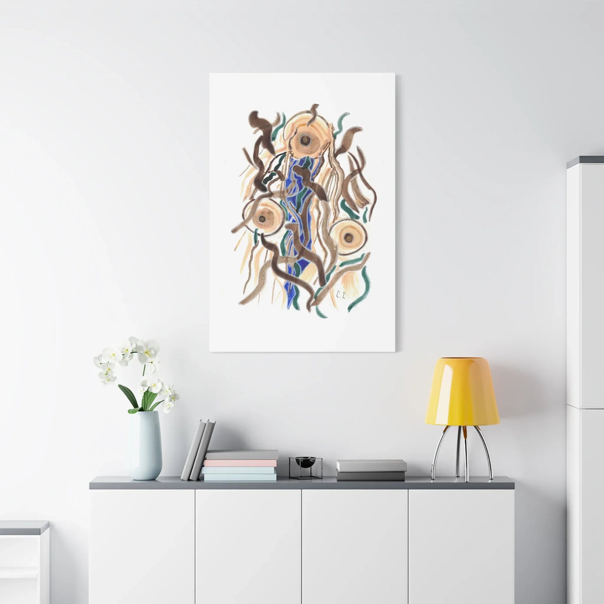 Abstract Cometes Brushstroke Canvas Print — Modern Coastal Wall Art - Laure Leprince - Artiste Peintre