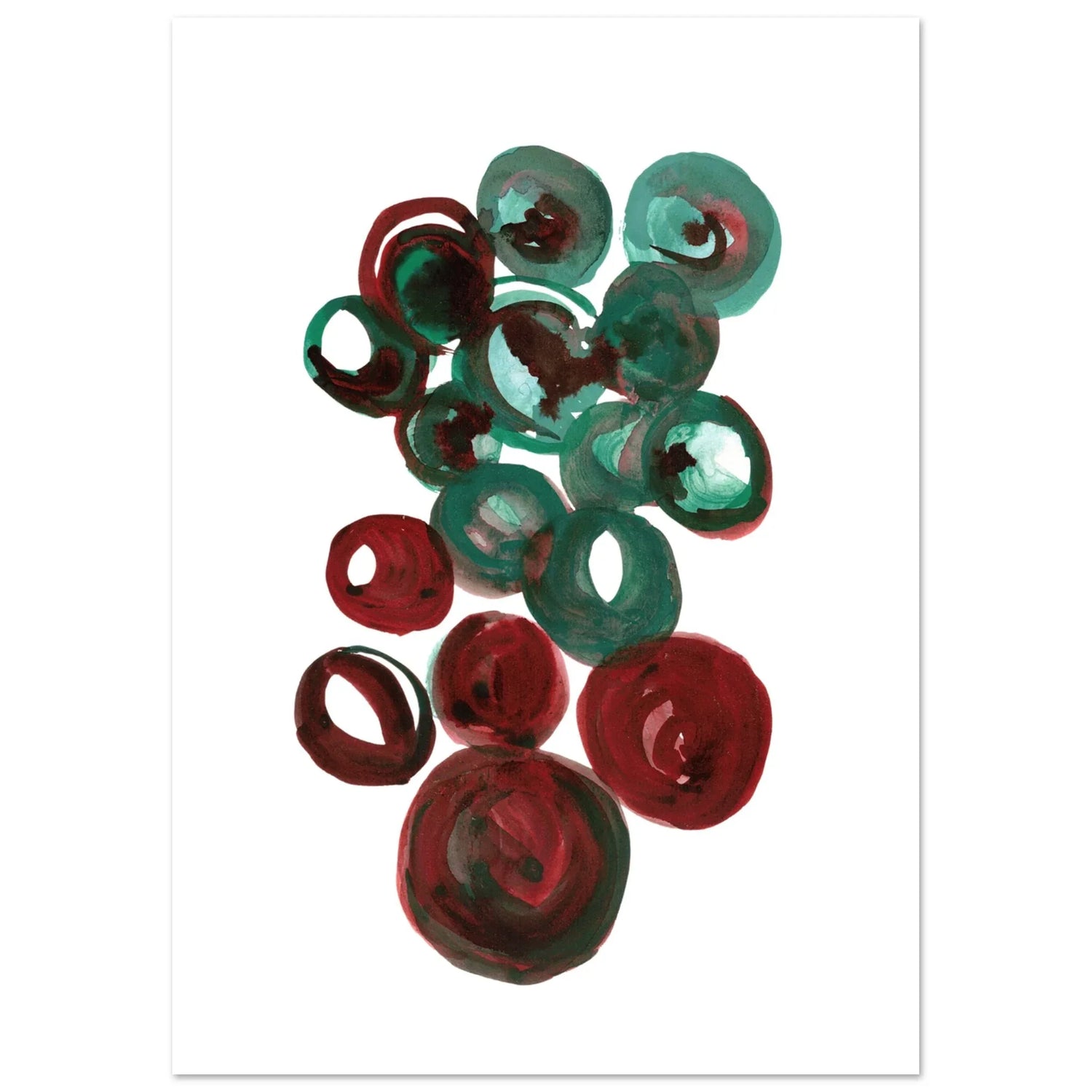 Affiche premium sur papier mat Resonance Emeraude – Art mural de qualité supérieure - Laure Leprince - Artiste Peintre