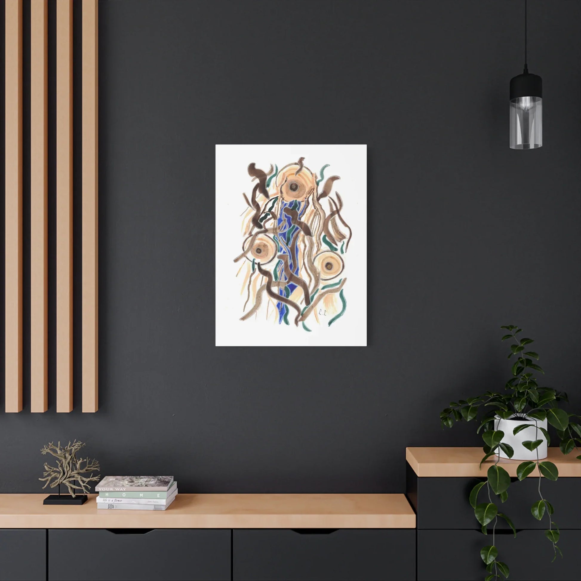 Abstract Cometes Brushstroke Canvas Print — Modern Coastal Wall Art - Laure Leprince - Artiste Peintre