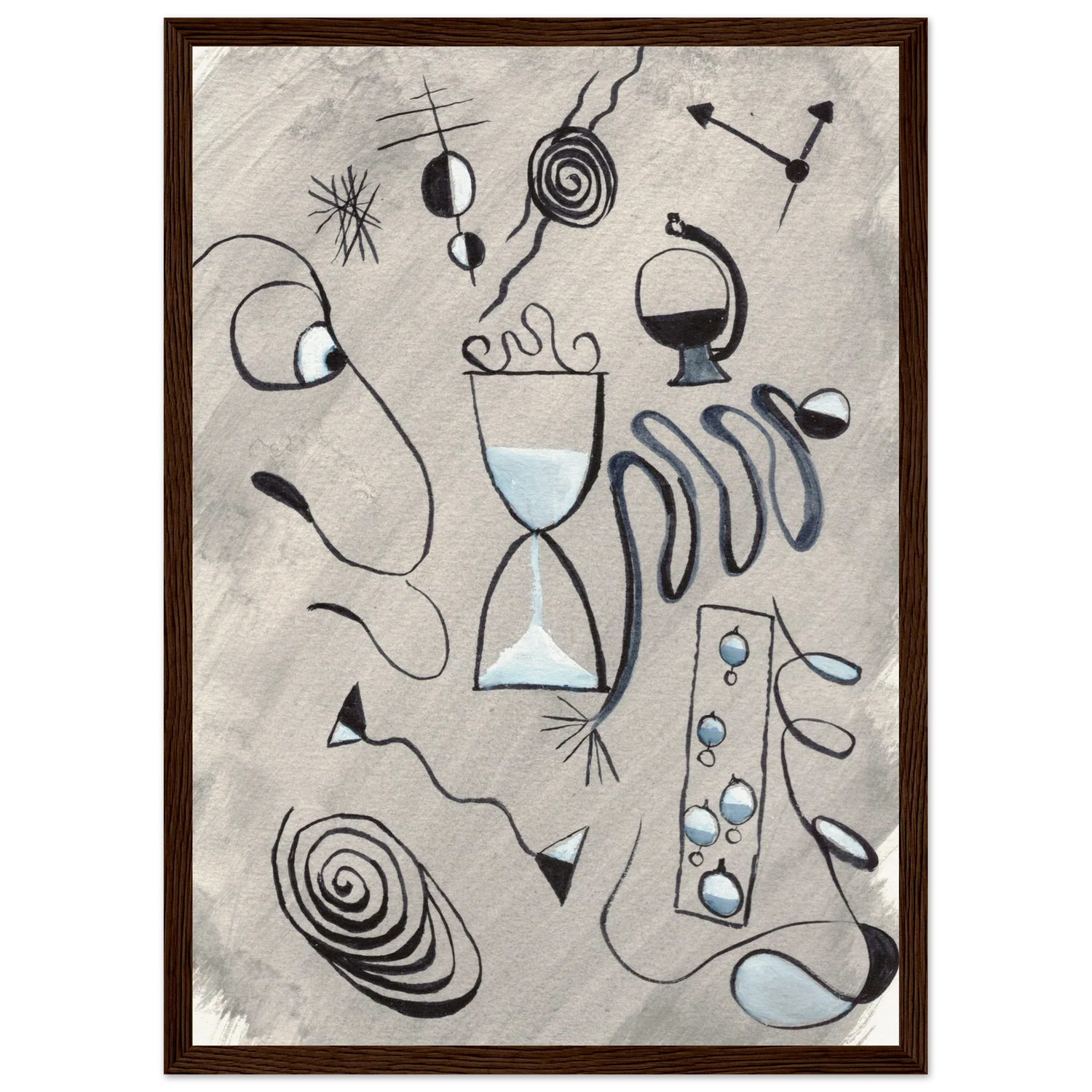 Affiche encadrée bois | Papier mat qualité musée | Aquarelle originale Laure Leprince - Laure Leprince - Artiste Peintre