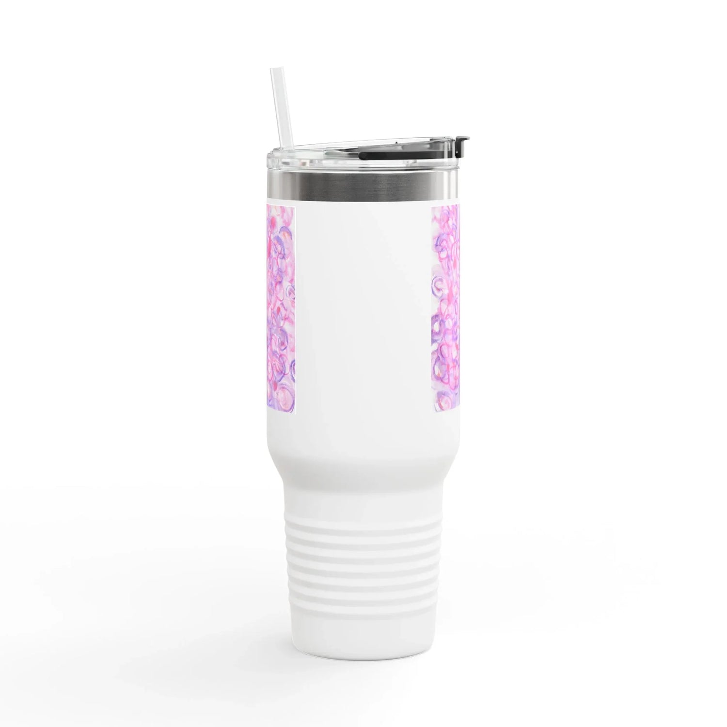 40oz Insulated Travel Mug – Floraison Intime Watercolor Design - Laure Leprince - Artiste Peintre