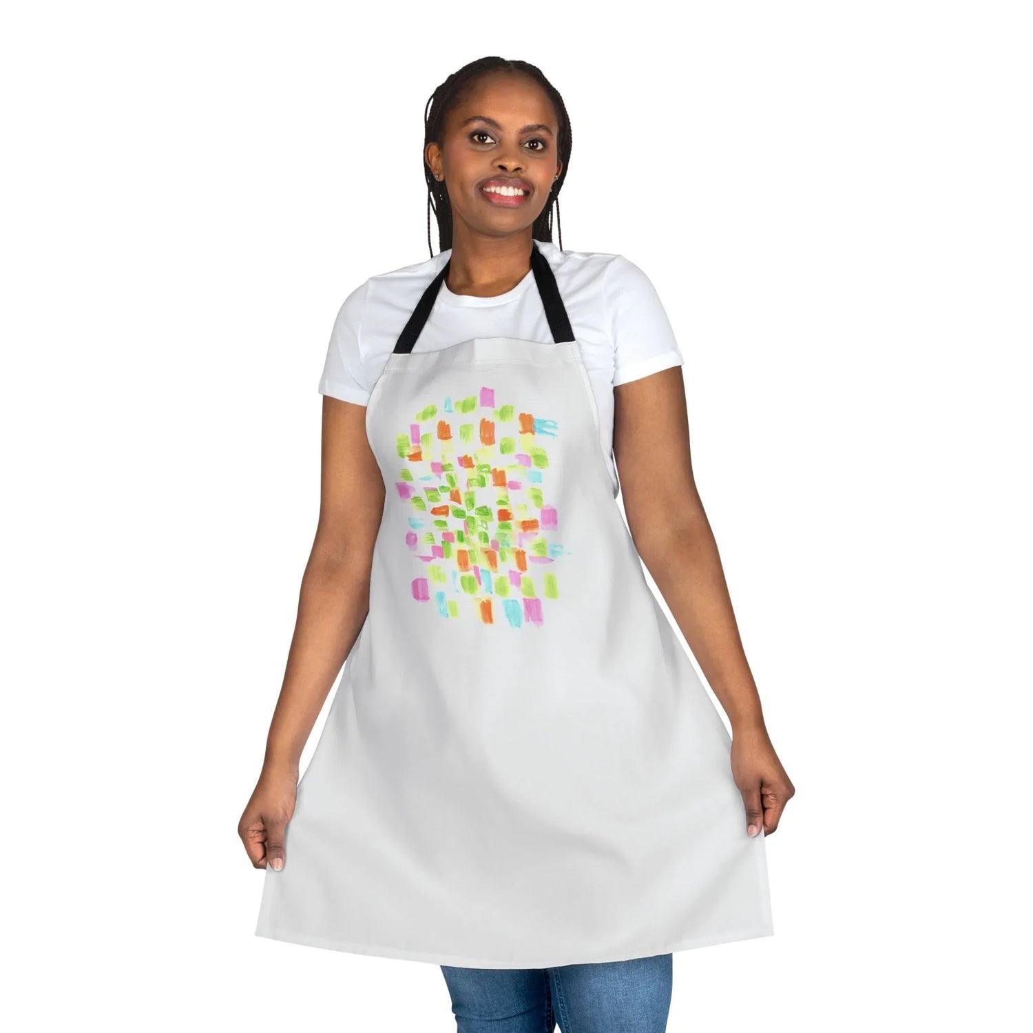 Abstract Apron Pastel Mosaic– Artistic Kitchen Chef Gift - Laure Leprince - Artiste Peintre