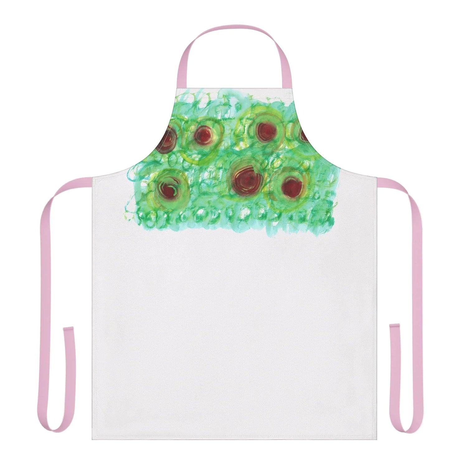 Abstract Apron Green Echo – Artistic Kitchen Chef Gift - Laure Leprince - Artiste Peintre