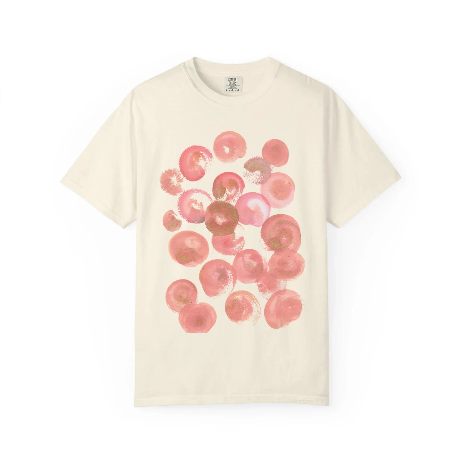 Abstract Rosee Petale T-Shirt — Bright Watercolor Square Art Tee - Laure Leprince - Artiste Peintre