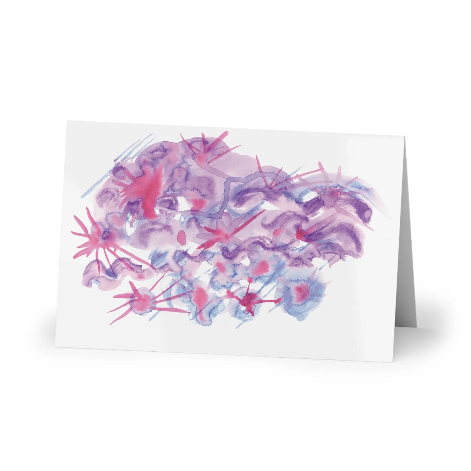 Nebuleuse Pourpre Watercolor Leaf Greeting Card - Elegant - Laure Leprince - Artiste Peintre