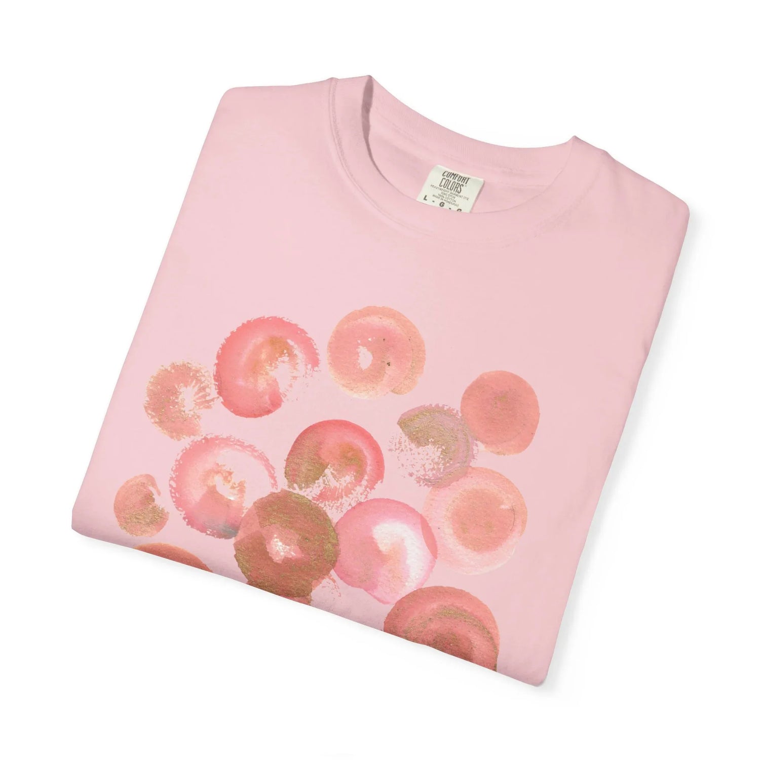 Abstract Rosee Petale T-Shirt — Bright Watercolor Square Art Tee - Laure Leprince - Artiste Peintre