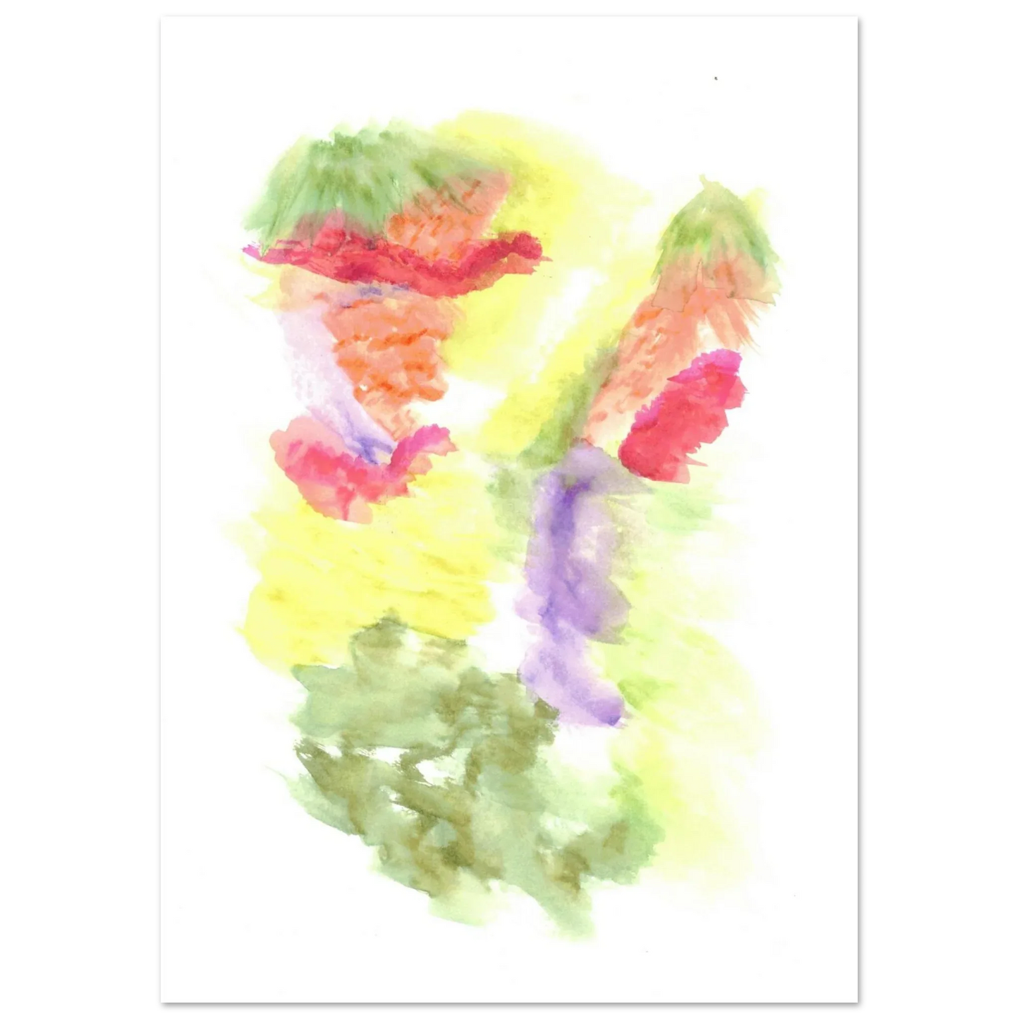 Premium Matte Paper Poster Aquarelle Originale RDJ3-1 - Laure Leprince - Artiste Peintre