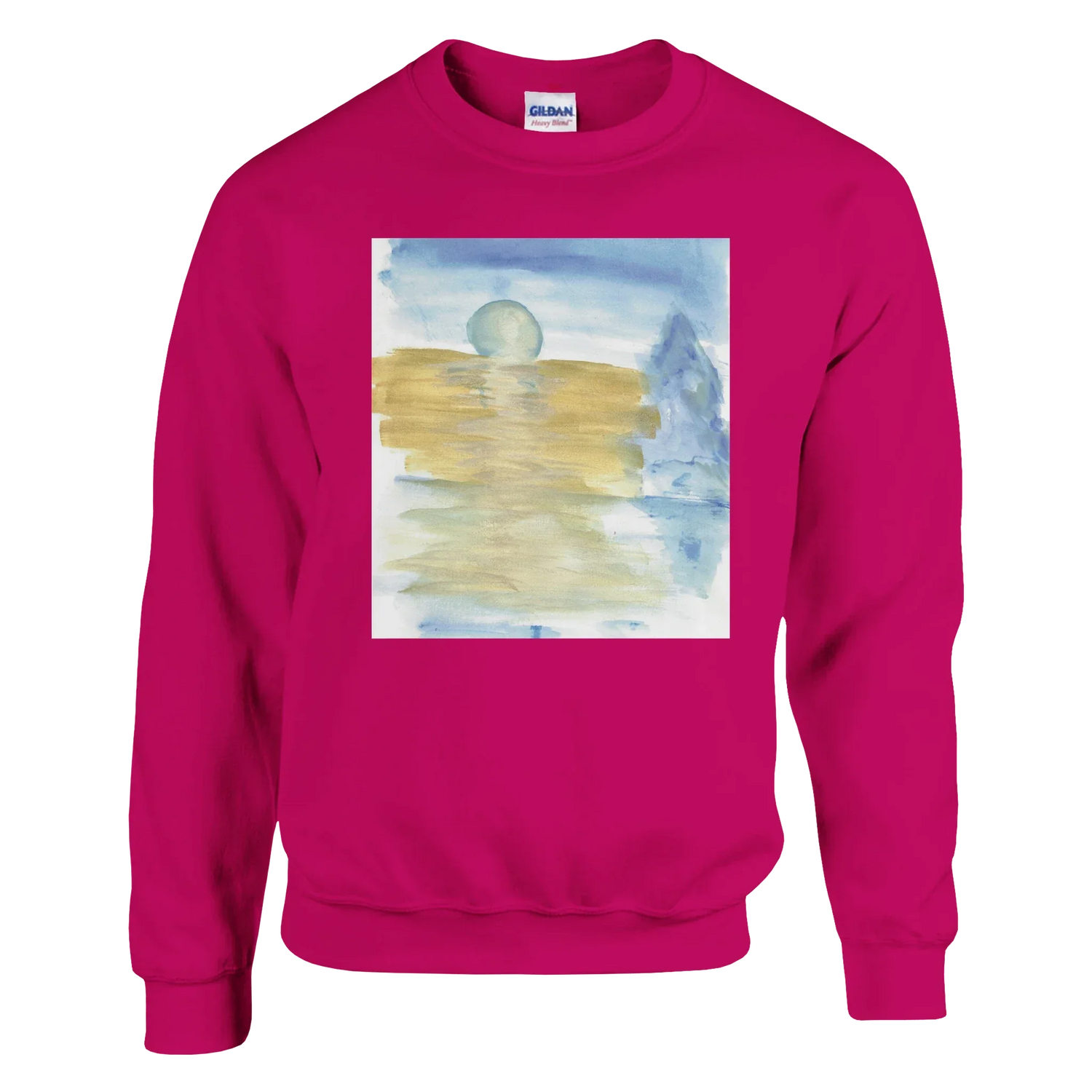 Sweatshirt Unisexe Classique Blue Horizon – Impression Artistique Multicolore - Laure Leprince - Artiste Peintre