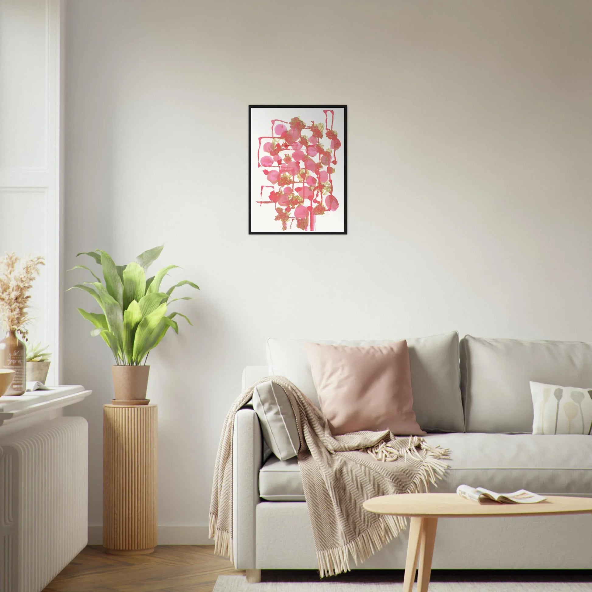 Affiche Encadrée Museum-Quality Matte Paper Aluminium Framed Poste Reseau Framboise - Laure Leprince - Artiste Peintre