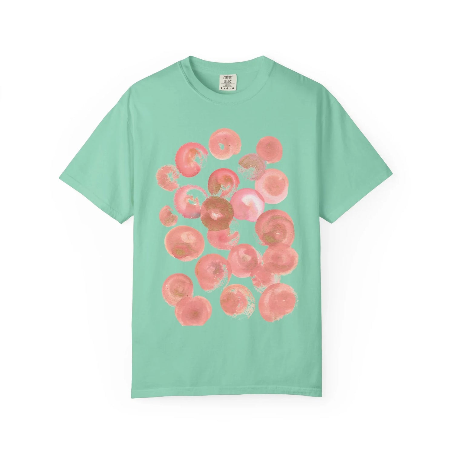 Abstract Rosee Petale T-Shirt — Bright Watercolor Square Art Tee - Laure Leprince - Artiste Peintre