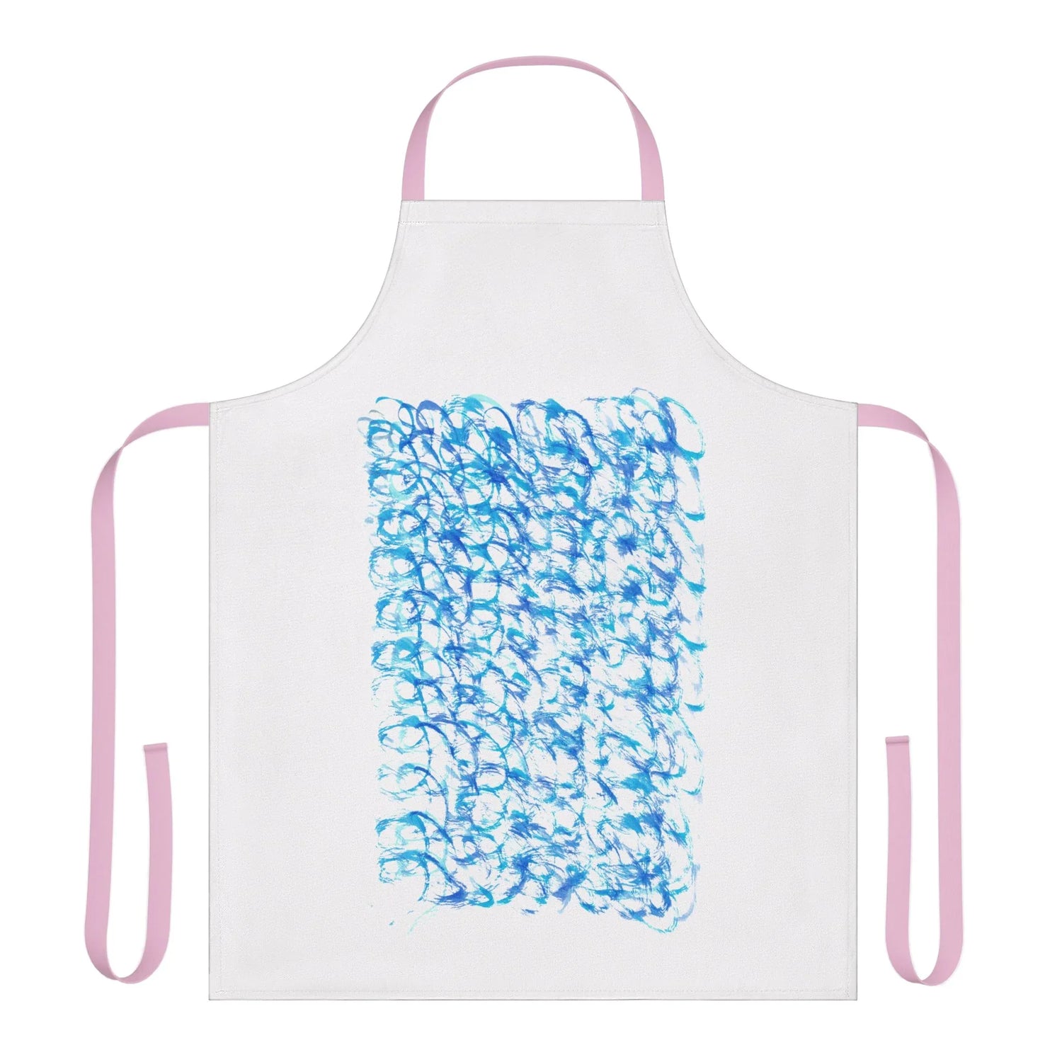 Abstract Apron Blue Waves – Artistic Kitchen Chef Gift - Laure Leprince - Artiste Peintre