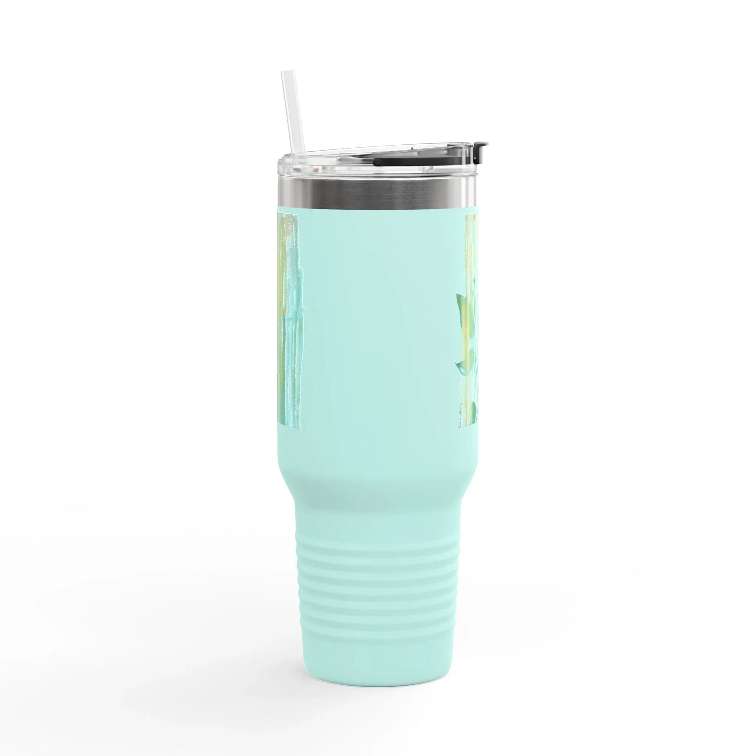 40oz Insulated Travel Mug – Veine Verte Watercolor Design - Laure Leprince - Artiste Peintre