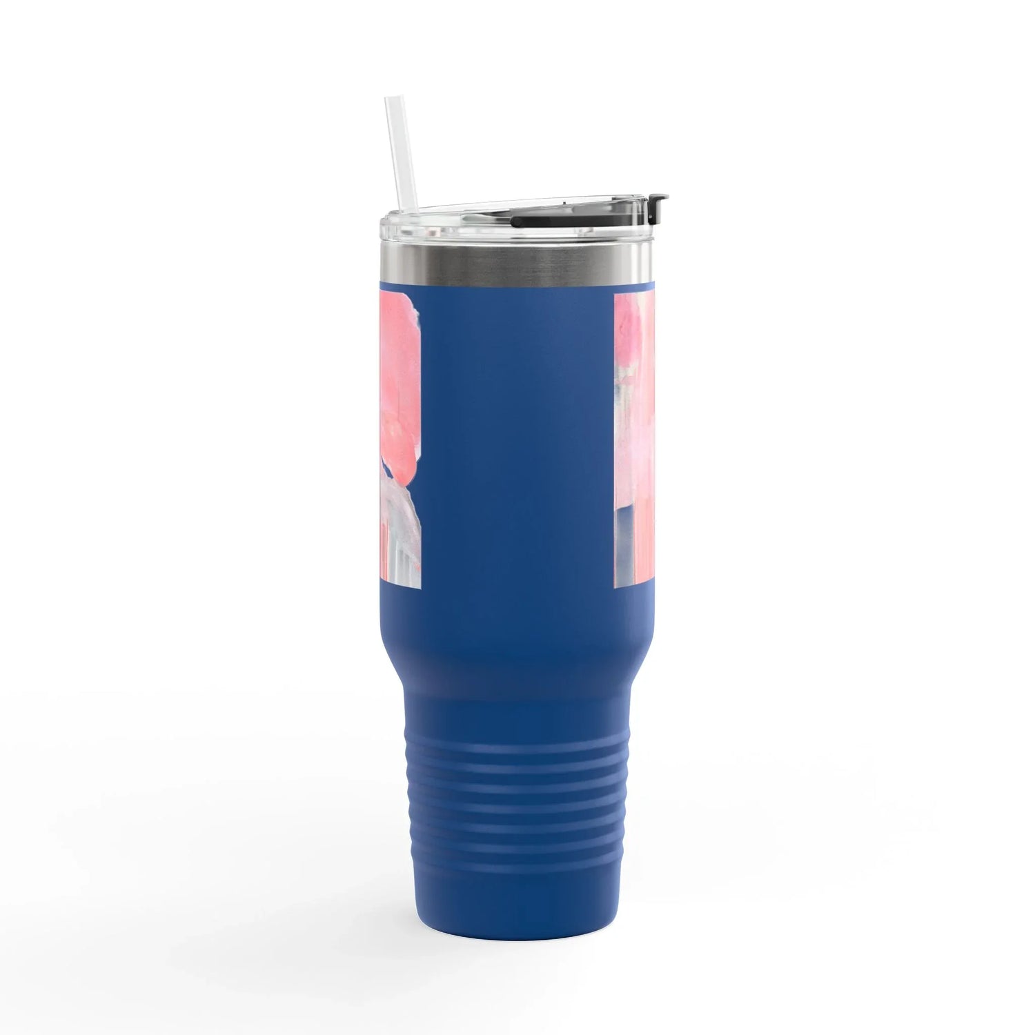 40oz Insulated Travel Mug –Blush Cascade Watercolor Design - Laure Leprince - Artiste Peintre