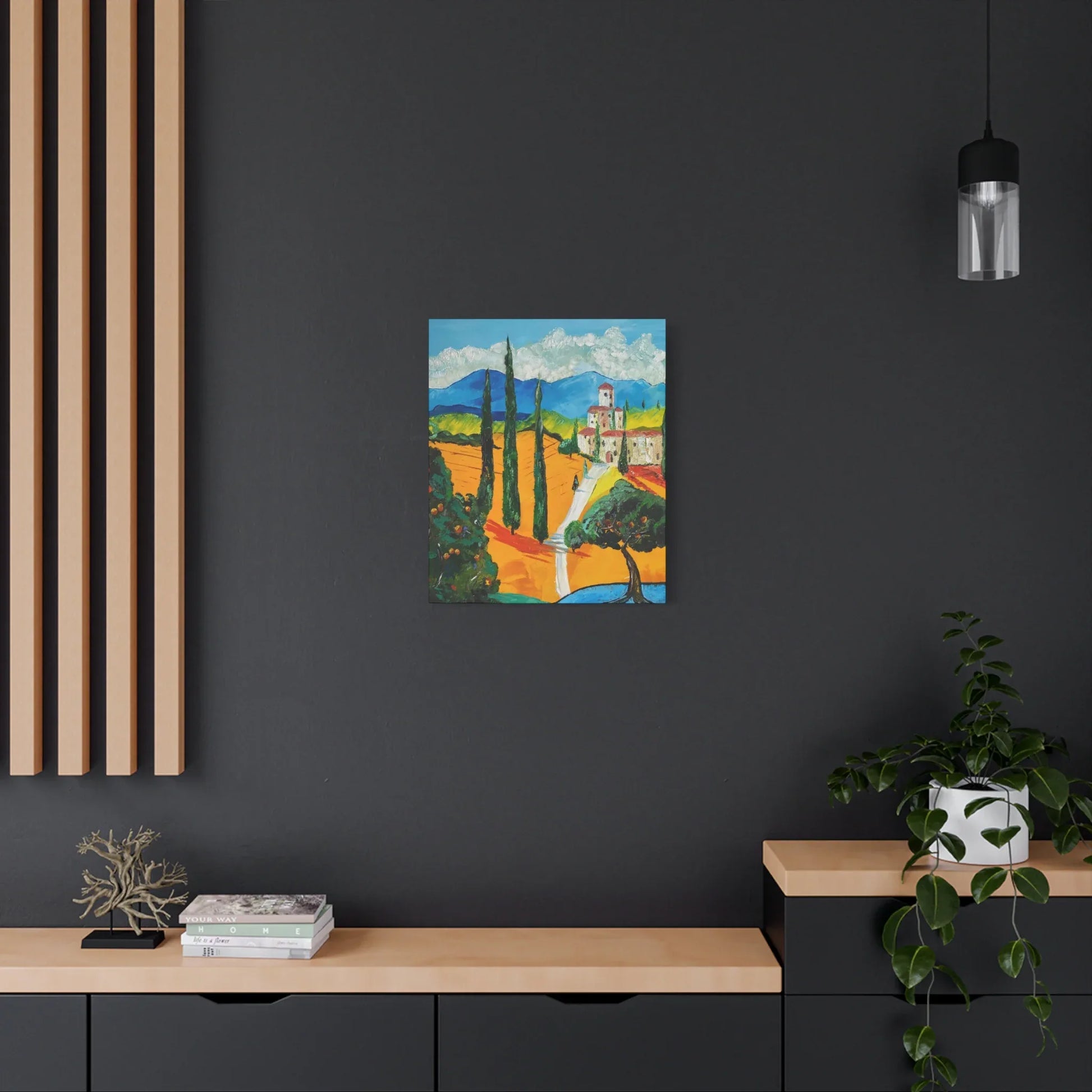 Paysage Méditerranéen – Peinture Originale Imprimée | Art Contemporain Lumineux - Laure Leprince - Artiste Peintre