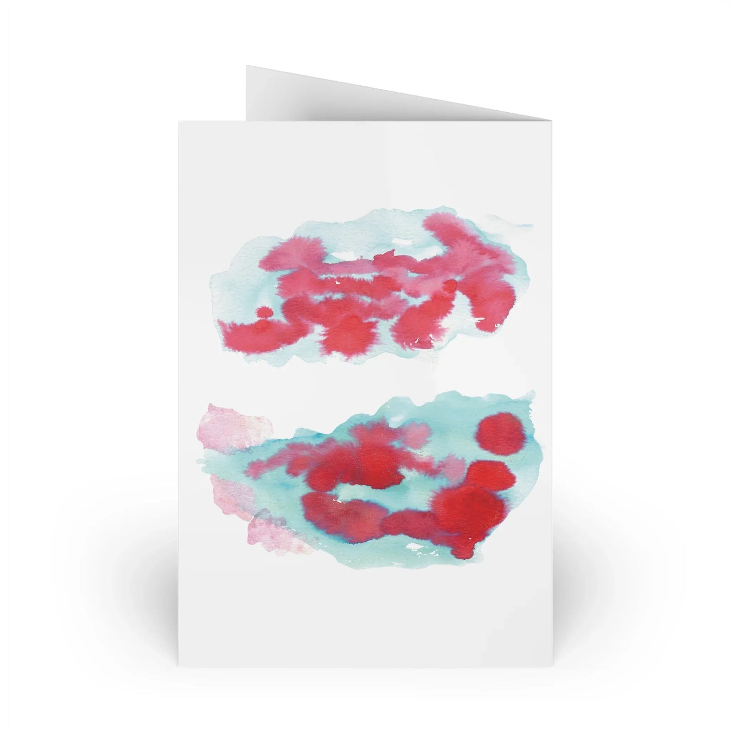 Brumes Carmin Watercolor Leaf Greeting Card - Elegant - Laure Leprince - Artiste Peintre