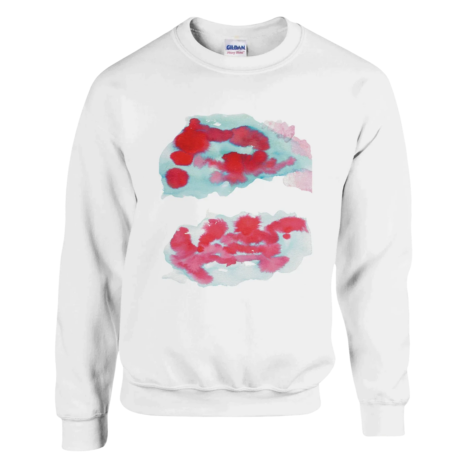 Sweatshirt Unisexe Classique Brumes Carmin – Impression Artistique Multicolore - Laure Leprince - Artiste Peintre