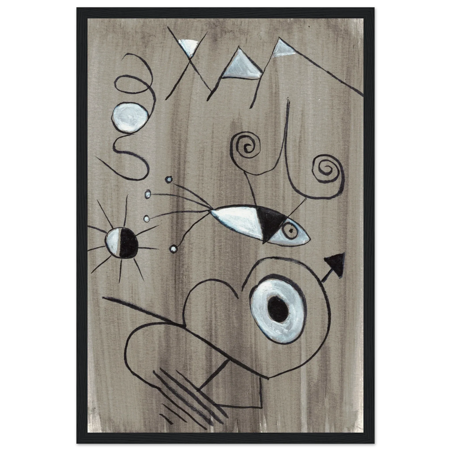 Affiche encadrée bois | Papier mat qualité musée | Aquarelle originale Laure Leprince - Laure Leprince - Artiste Peintre