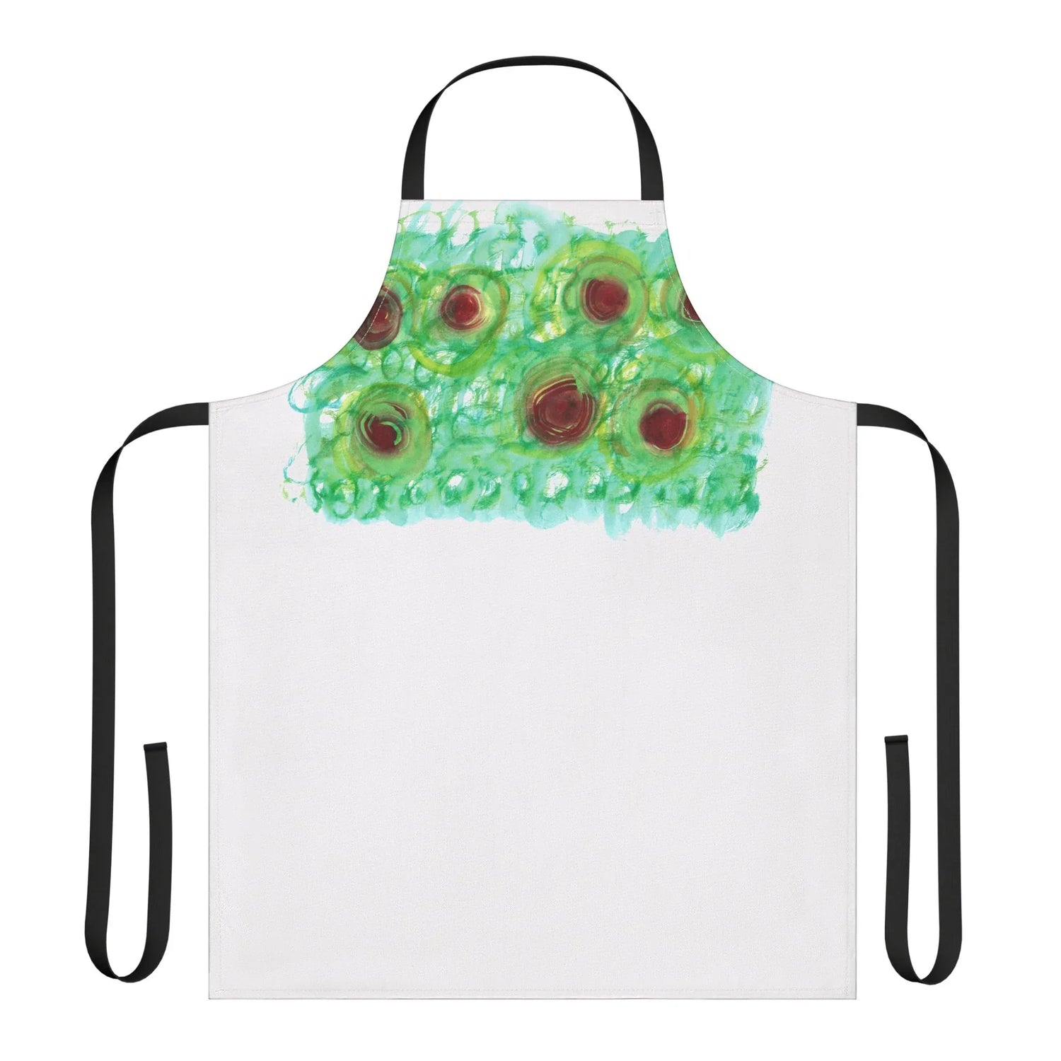 Abstract Apron Green Echo – Artistic Kitchen Chef Gift - Laure Leprince - Artiste Peintre