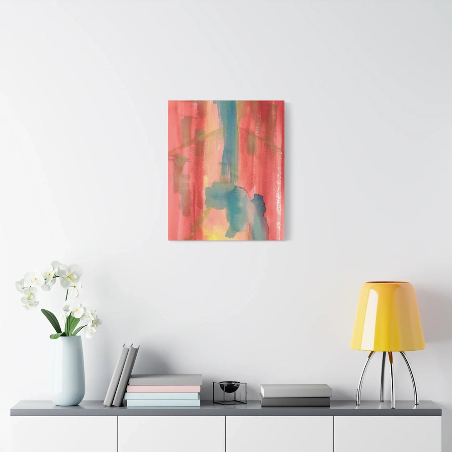 Abstract Watercolor Canvas Art Color Surge – Coastal Elegance & Sustainable Design - Laure Leprince - Artiste Peintre