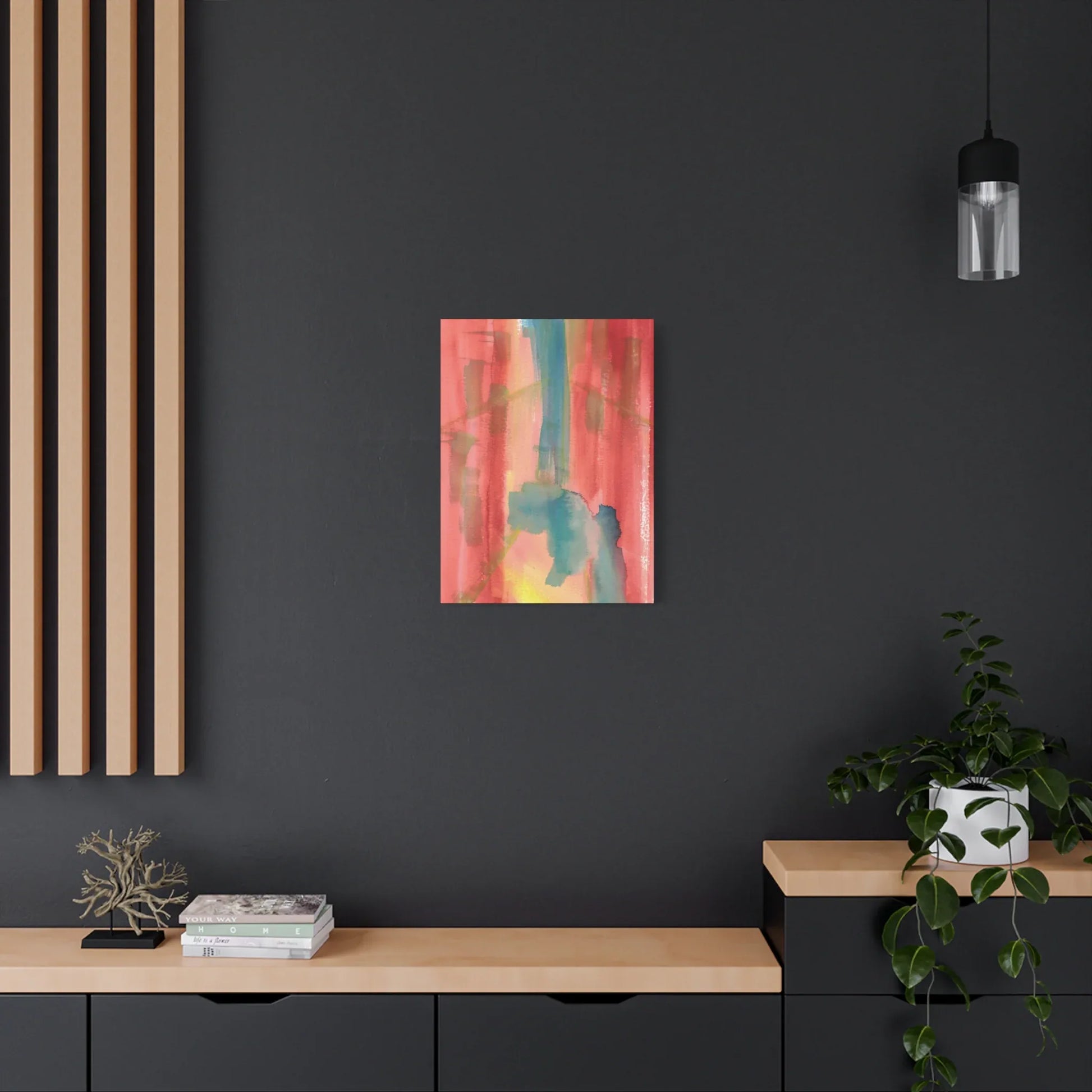 Abstract Watercolor Canvas Art Color Surge – Coastal Elegance & Sustainable Design - Laure Leprince - Artiste Peintre