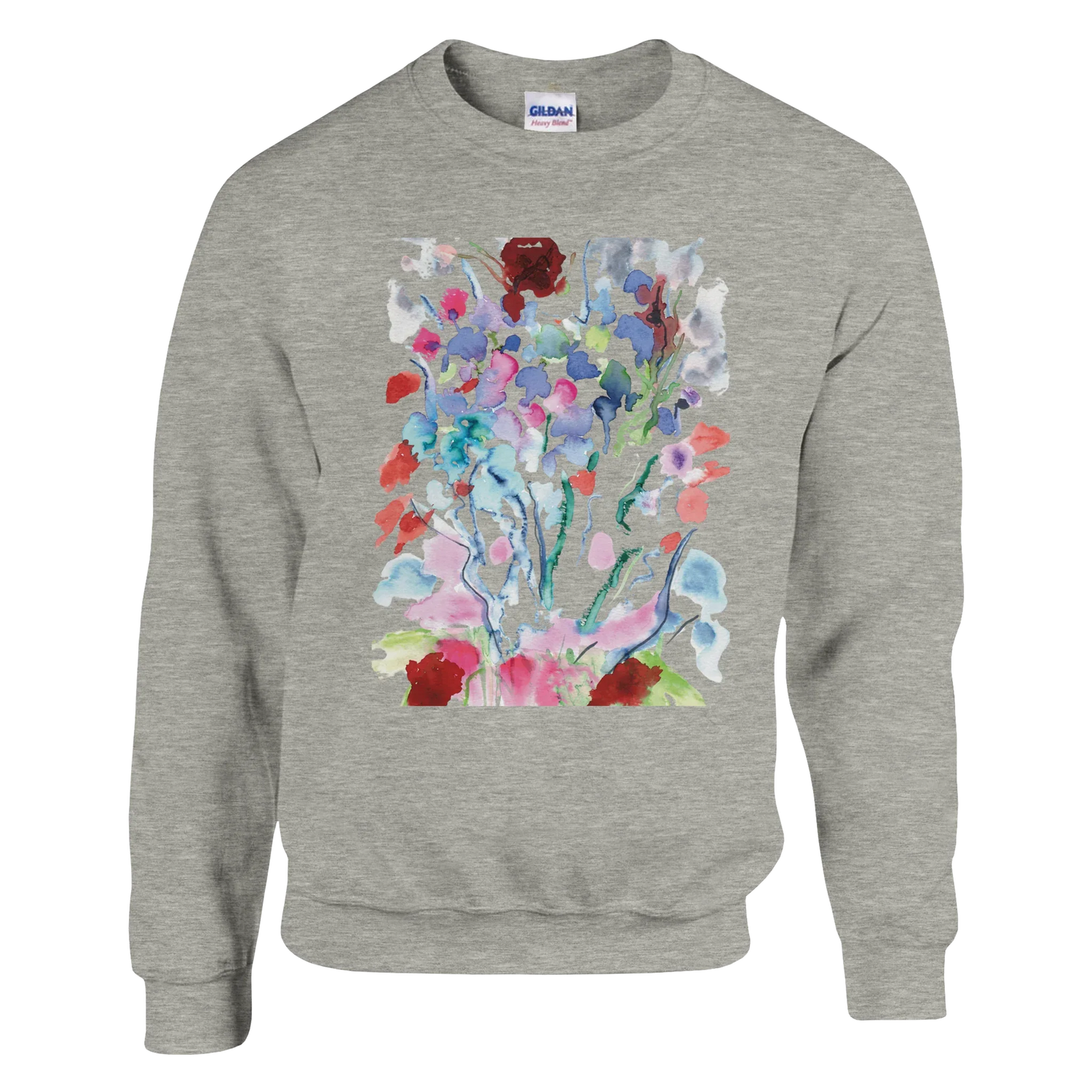Sweatshirt Unisexe Classique Flora l– Impression Artistique Multicolore | Premium Cotton Blend - Laure Leprince - Artiste Peintre