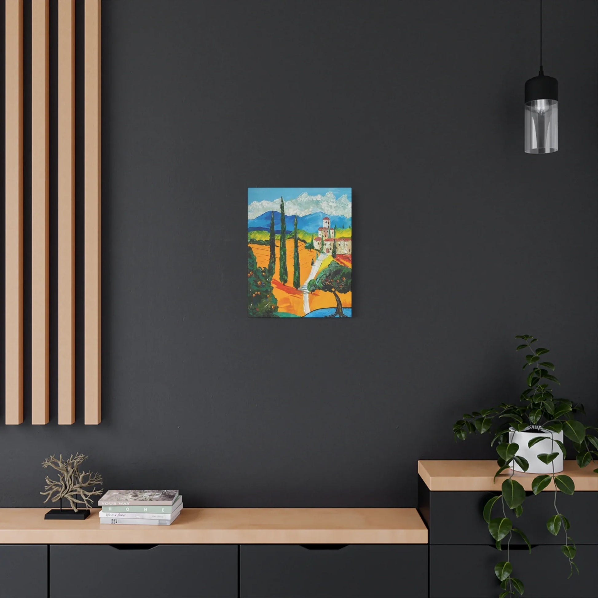 Paysage Méditerranéen – Peinture Originale Imprimée | Art Contemporain Lumineux - Laure Leprince - Artiste Peintre