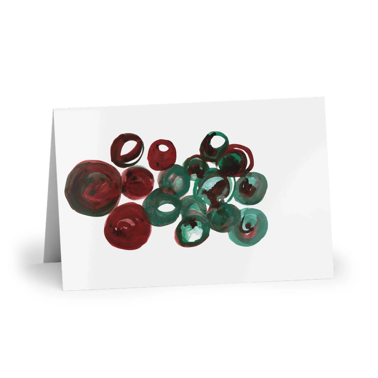 Resonance Emeraude Watercolor Leaf Greeting Card - Elegant - Laure Leprince - Artiste Peintre