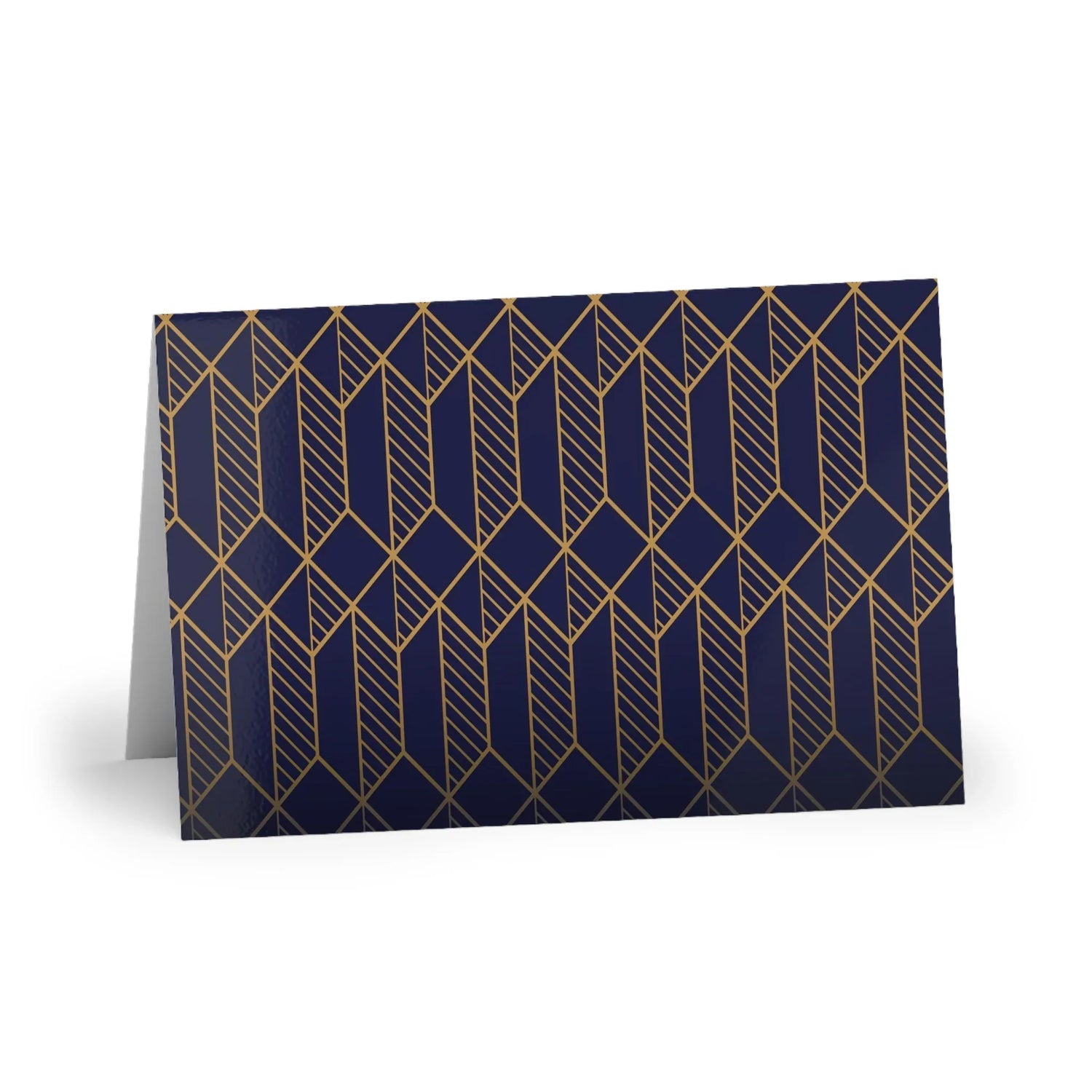 Art Deco Patterns Blue #5 Leaf Greeting Card - Elegant - Laure Leprince - Artiste Peintre