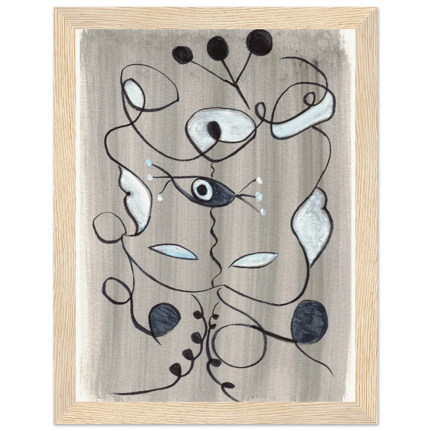 Affiche encadrée bois | Papier mat qualité musée | Aquarelle originale Laure Leprince - Laure Leprince - Artiste Peintre