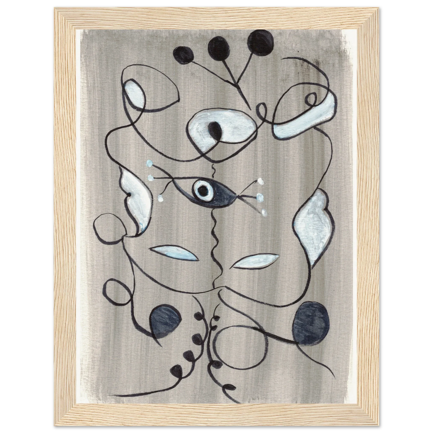 Affiche encadrée bois | Papier mat qualité musée | Aquarelle originale Laure Leprince - Laure Leprince - Artiste Peintre